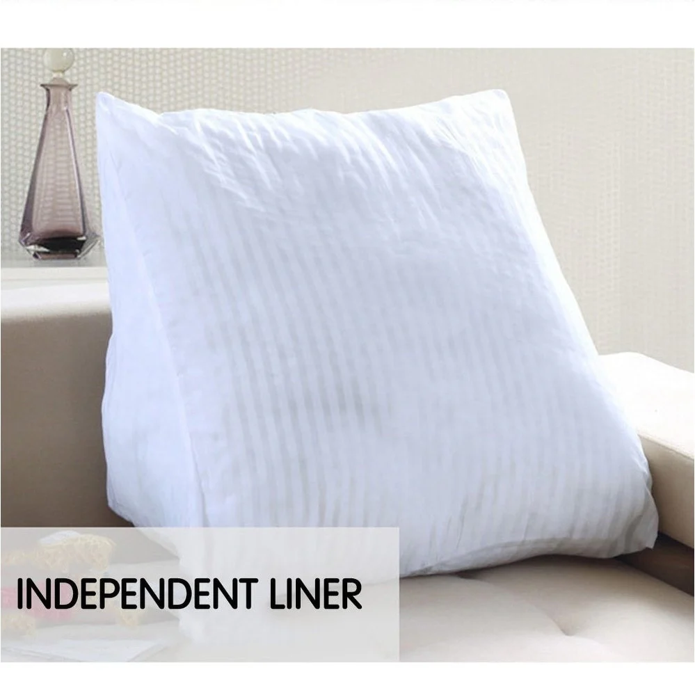 WOWMAX Bed Rest Wedge Reading Pillow Sofa Daybed Triangle Cushion 24