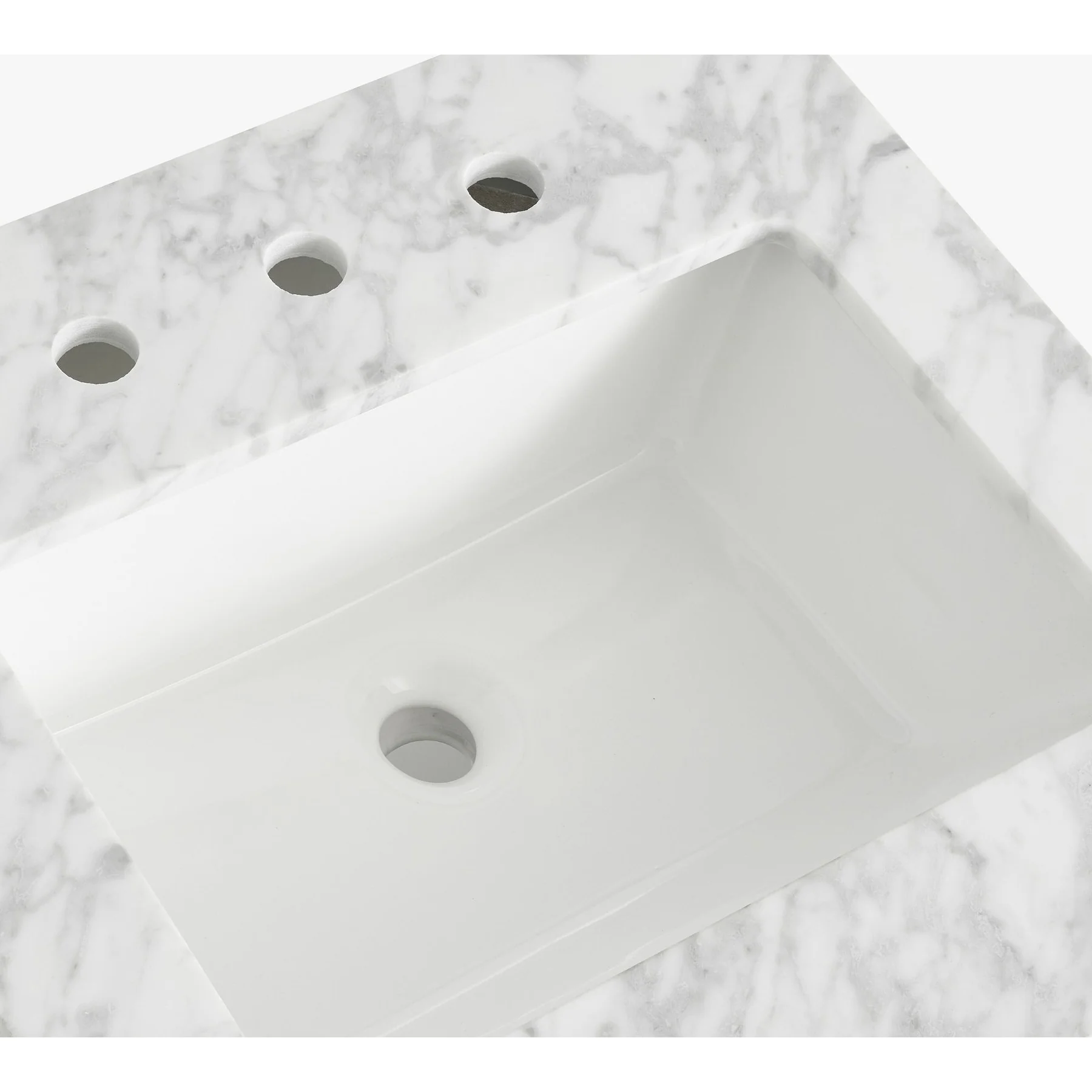 TEHOME Kliti 26'' Free-standing Single Bathroom Vanity with Carrara Marble Vanity Top