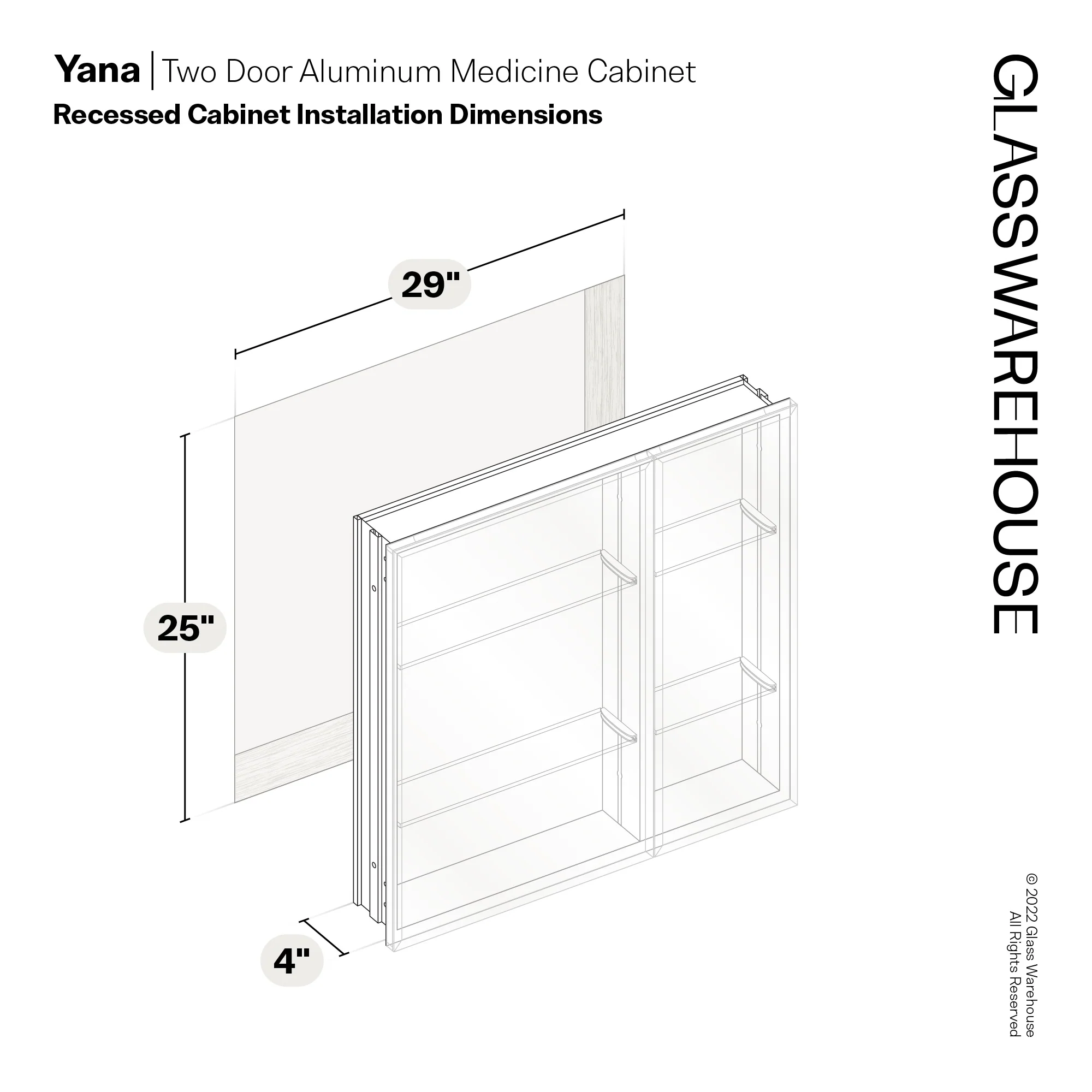 Aluminum Medicine Cabinet