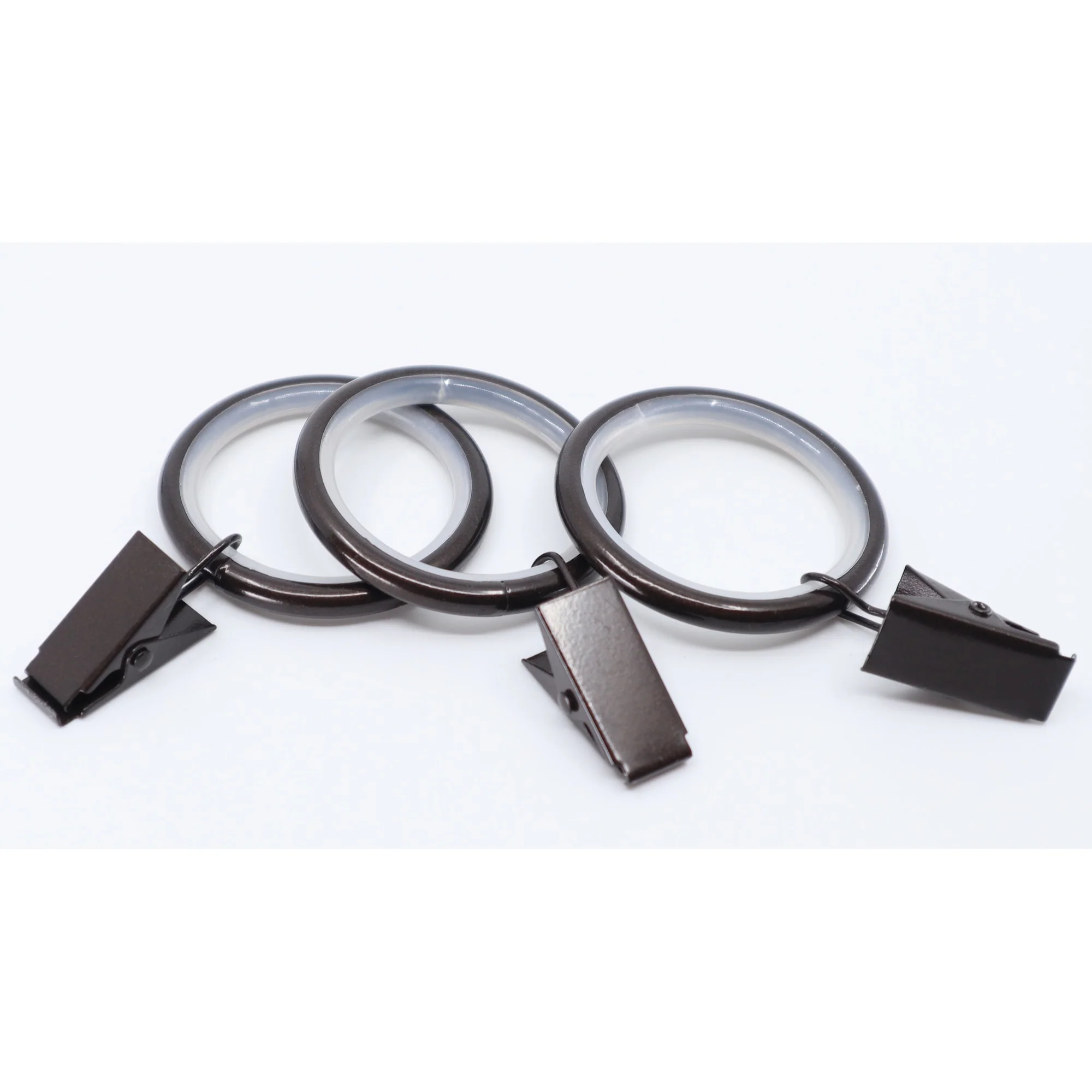 Meriville Drapery Curtain Rings with Clip - 1.5-Inch Inner Diameter with insert