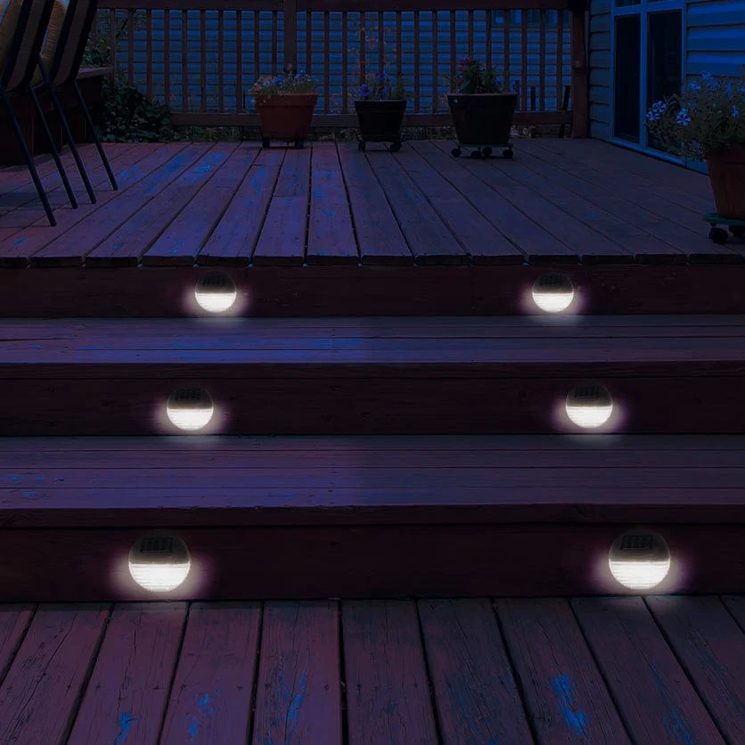 Solar LED Deck Light 4 Pack