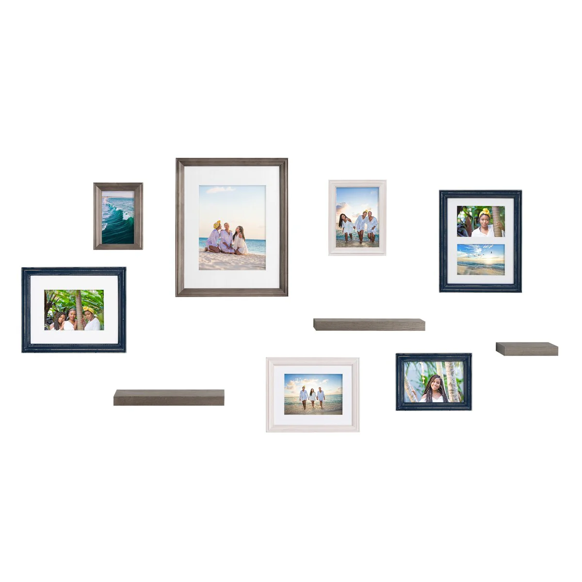 Kate and Laurel Bordeaux Gallery Wall Frame And Shelf Kit