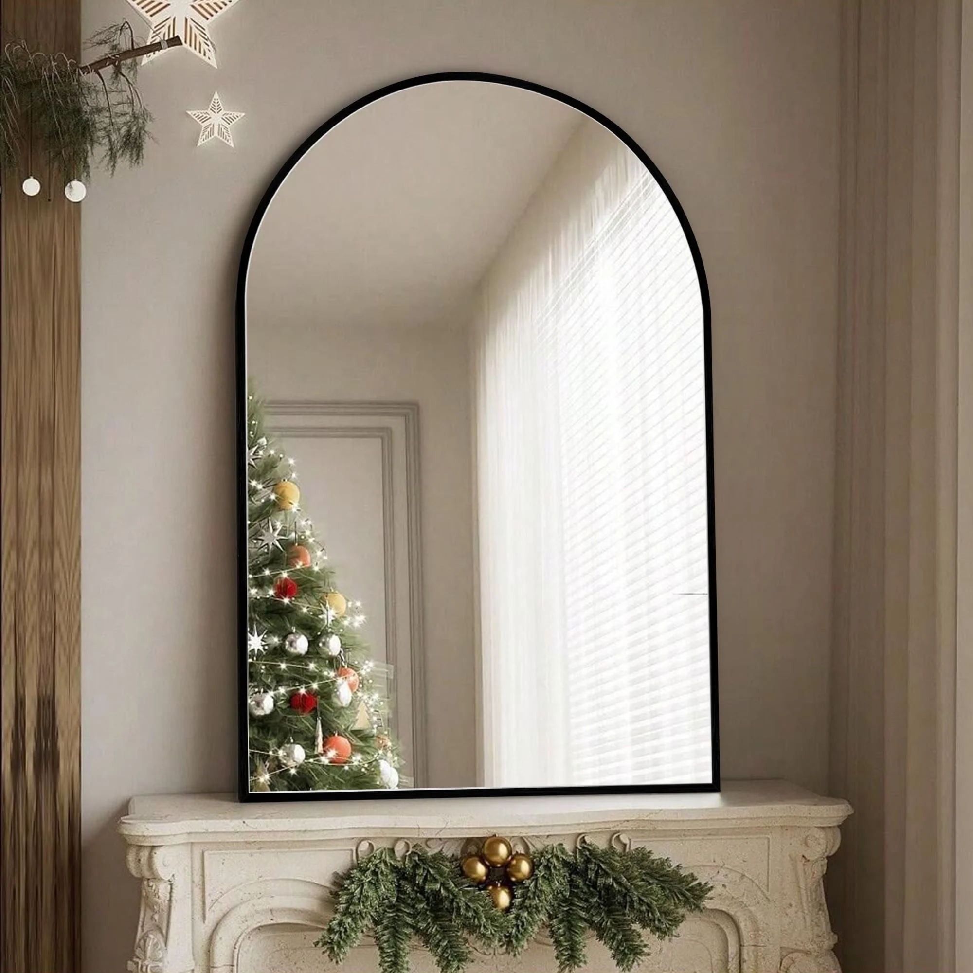 Modern Arch Bathroom Wall Mounted Vanity Mirror