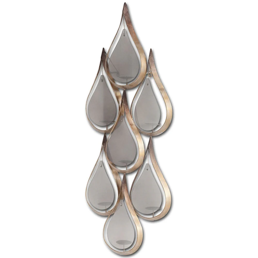 Edidon Gold Metal Tear Drop Candle Display - 20.1