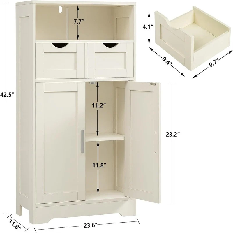 Bathroom Wall Cabinet - 11.8