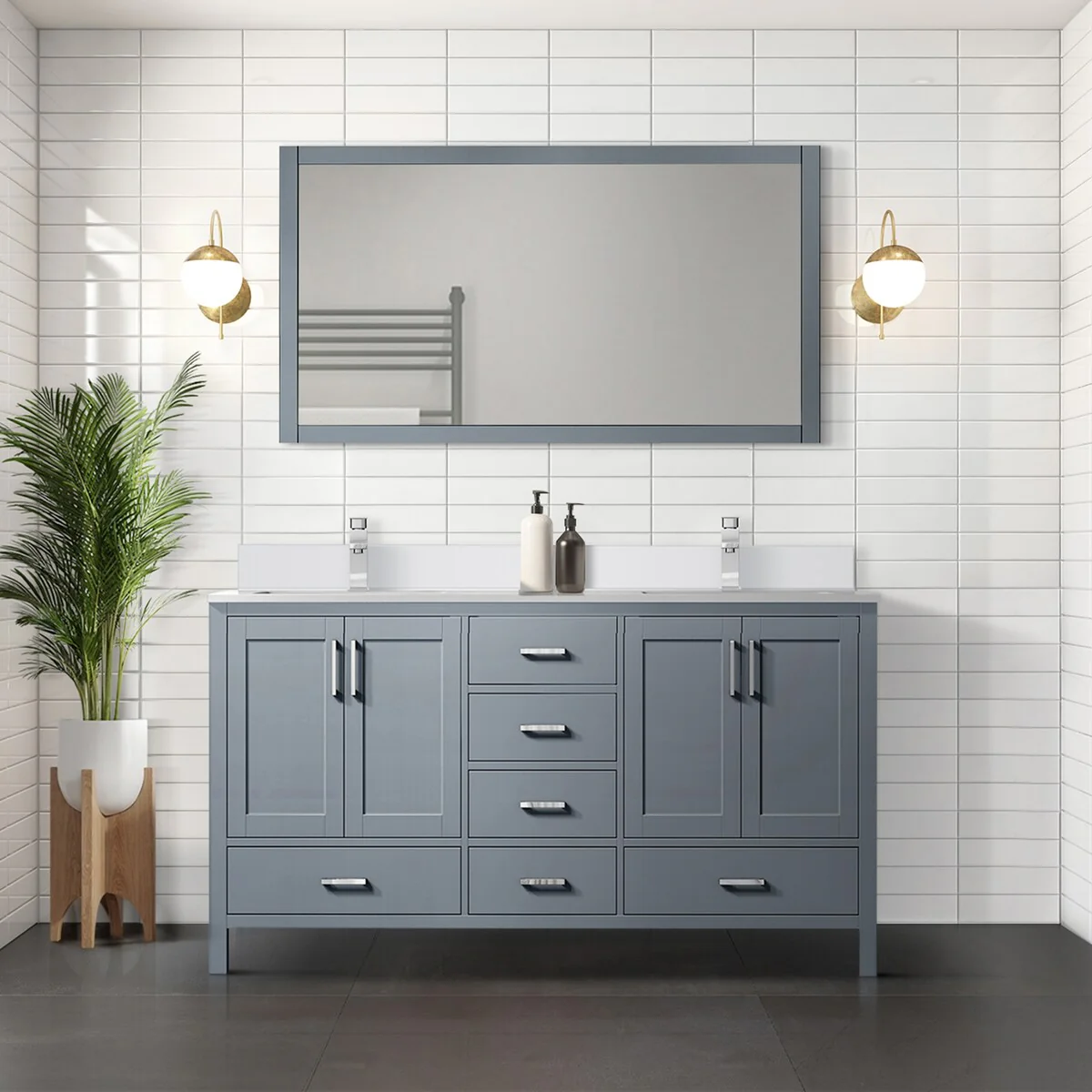 Jacques 72 in. W x 22 in. D White Bath Vanity and Cultured Marble Top
