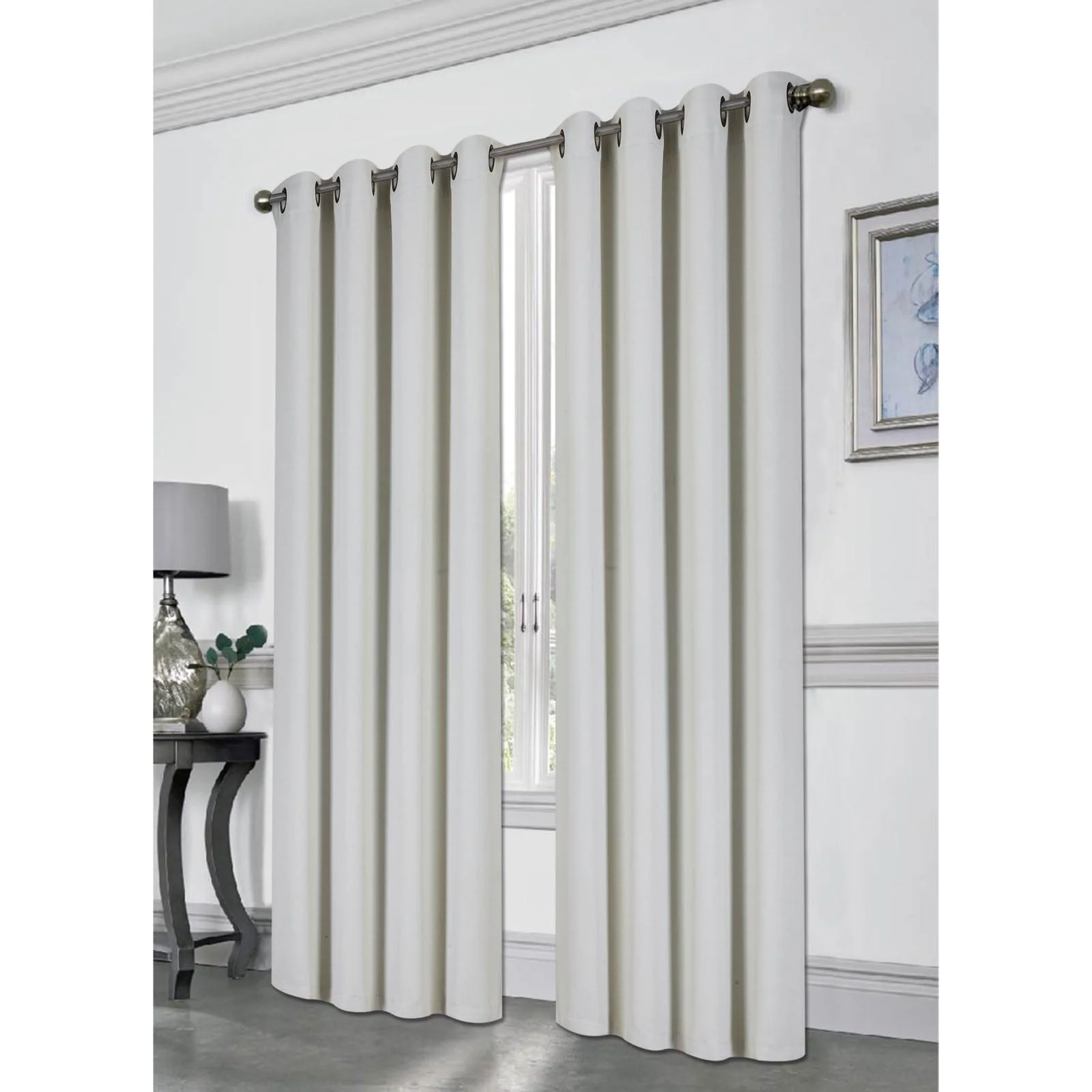Blackout Window Curtain Panel, Grommet Drapes, 54x84 Tessa Single Panel