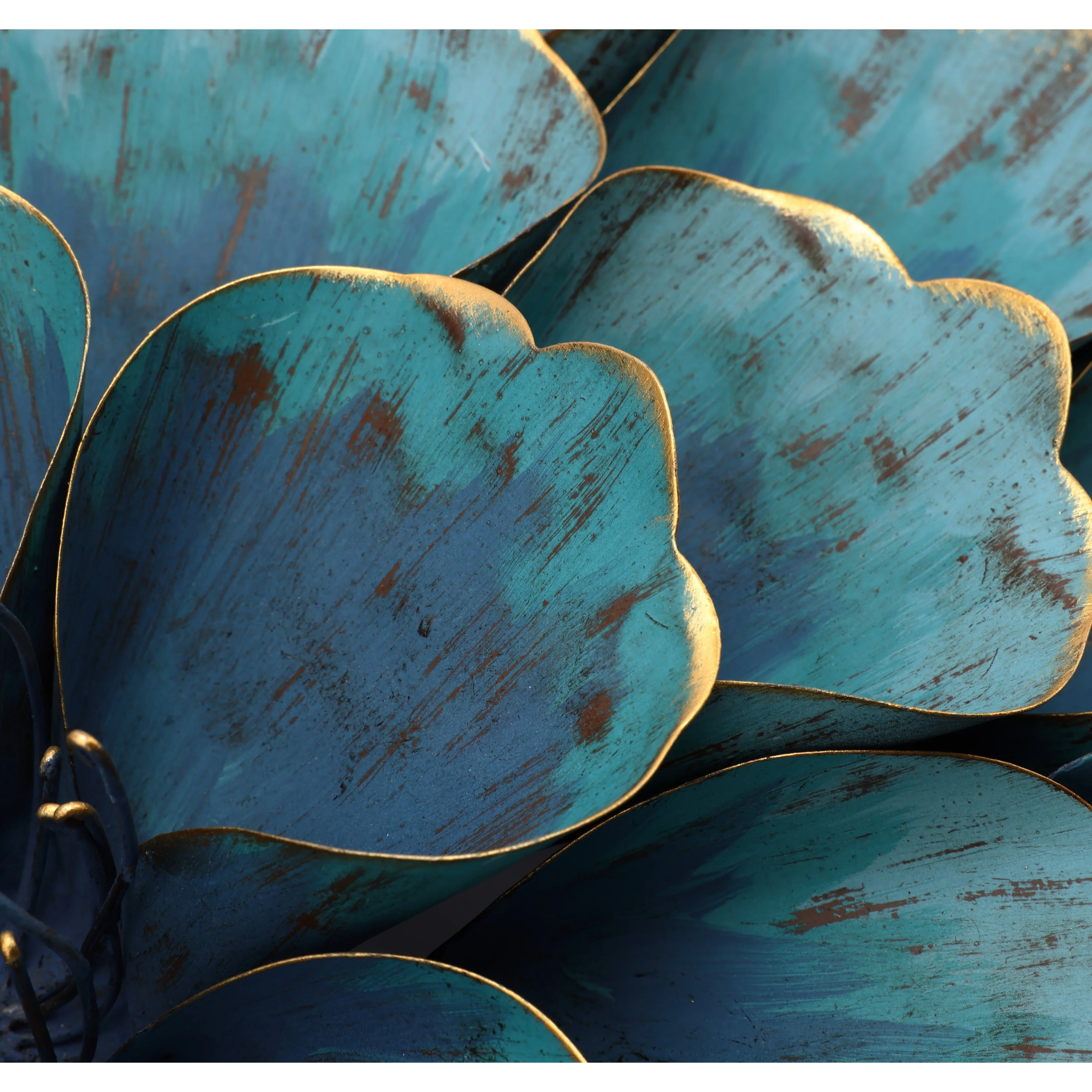 Carson Carrington Mjugg Teal Metal Flower Wall Art