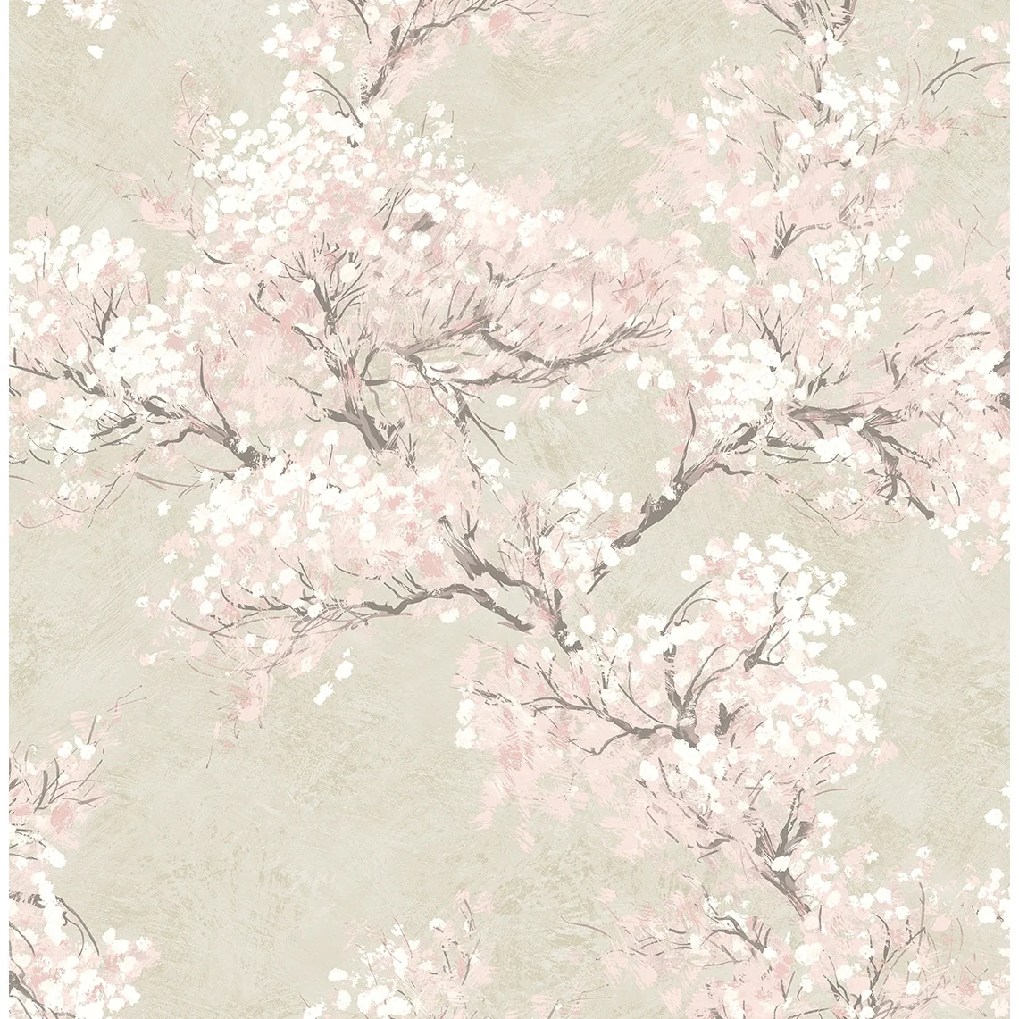 NextWall Cherry Blossom Grove and Stick Wallpaper