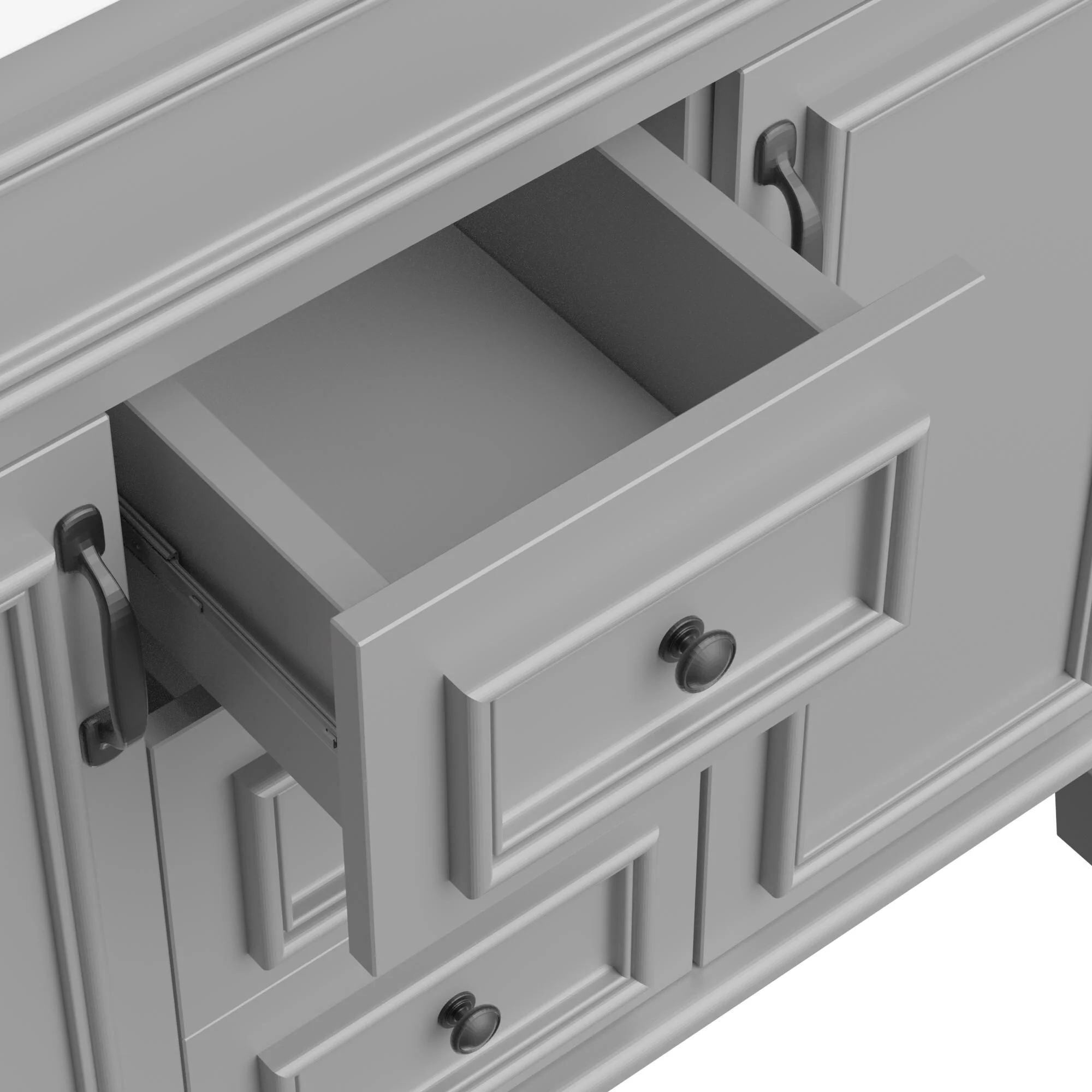 36'' Modern Bathroom Vanity with Top Sink, Soft-Closing Doors, and Drawers