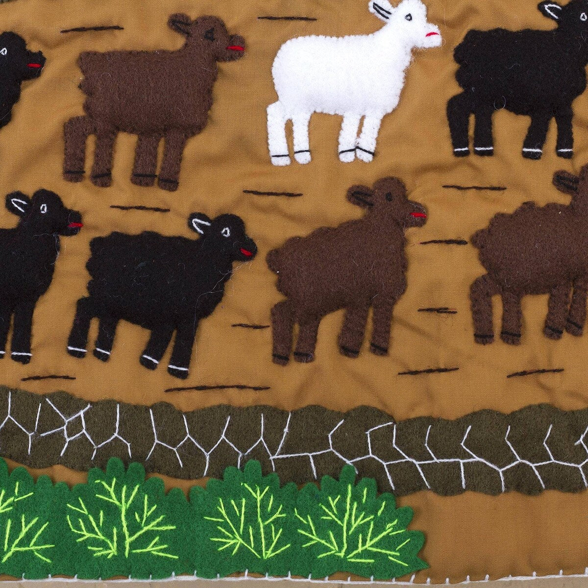 Novica Handmade Andean Enchantment Cotton Applique Wall Hanging