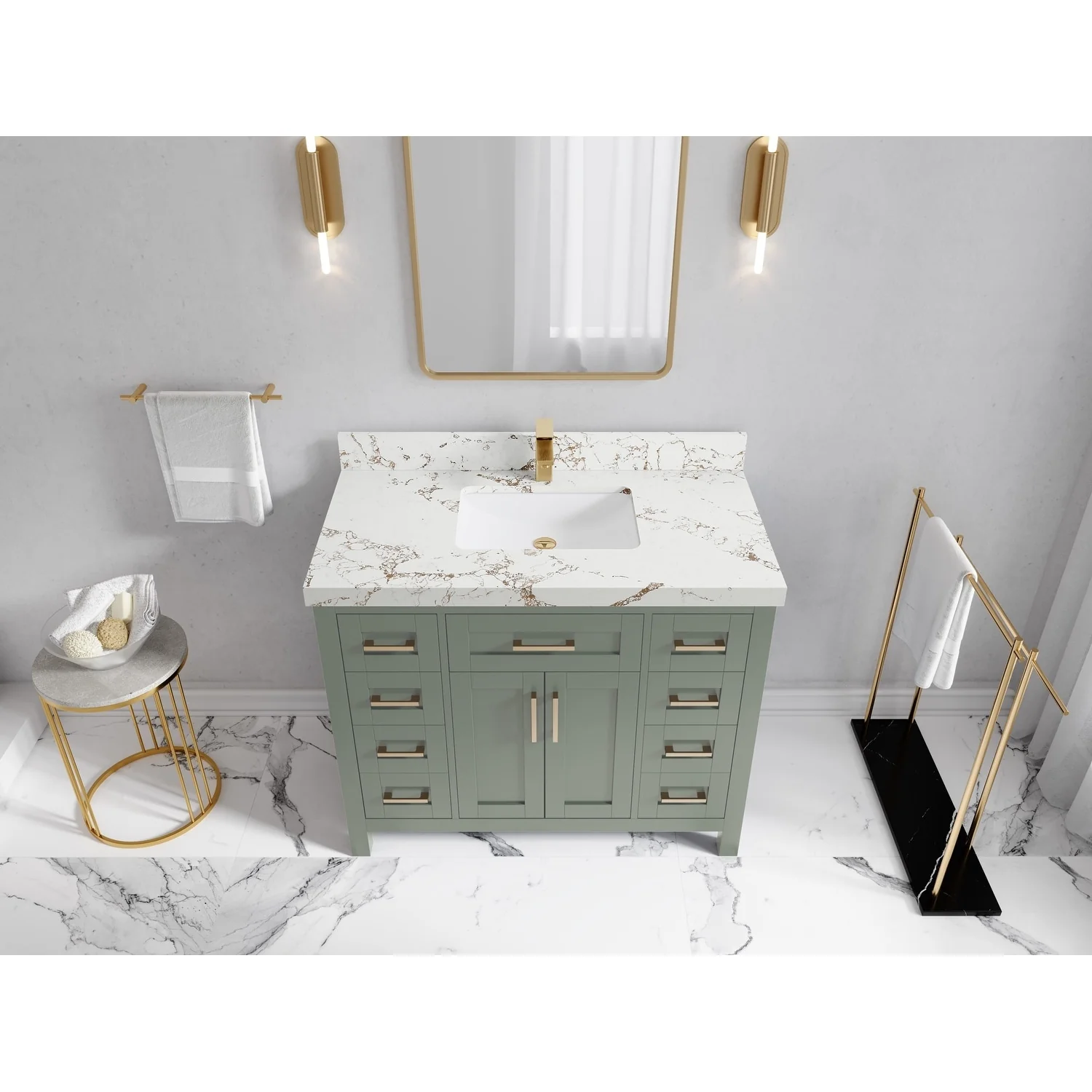 Willow Collections 42 in. W x 22 in. D Cambridge Single Sink Bathroom Vanity with Countertop