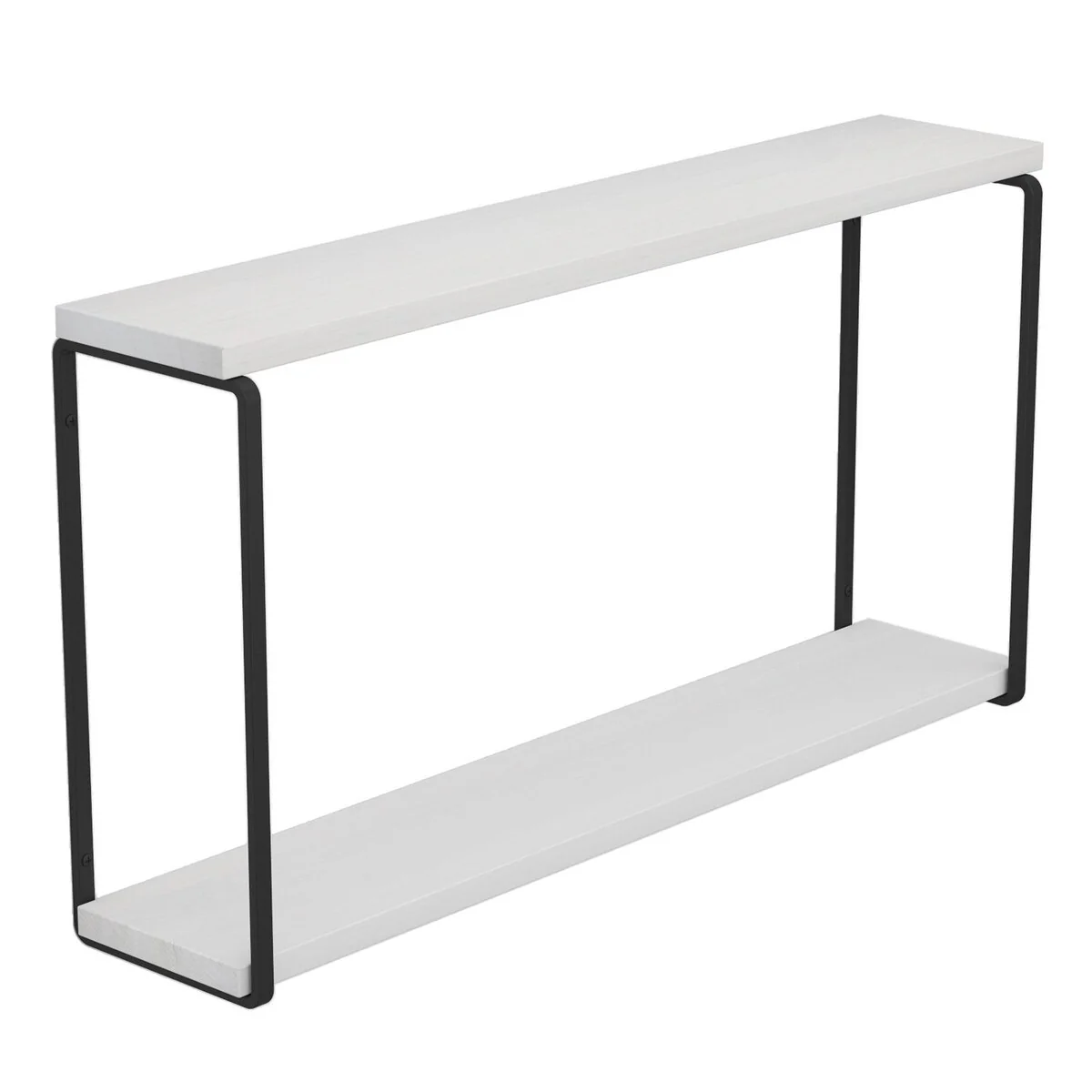 Wallniture Porto 2 Tier Wall Shelf, Bathroom Organizer, 24x4.5