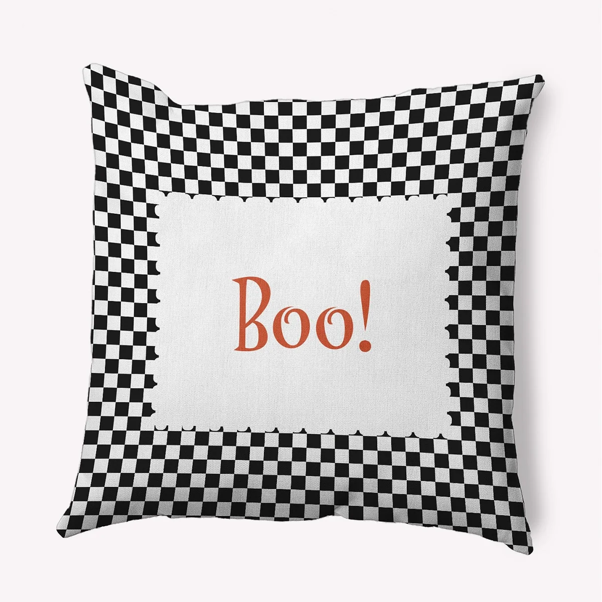 Halloween Boo Checks Accent Pillow