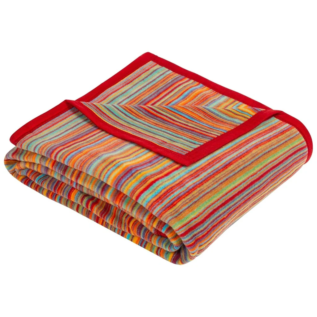 IBENA Cotton Striped Cozy Oversize Throw Blanket 'Malang' in 5 Color Options