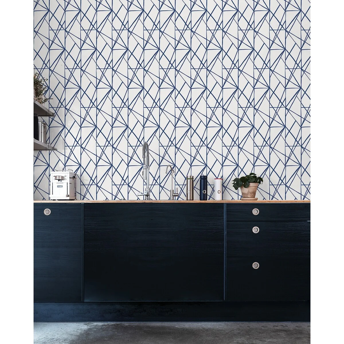 NextWall Quartz Geo Peel and Stick Wallpaper