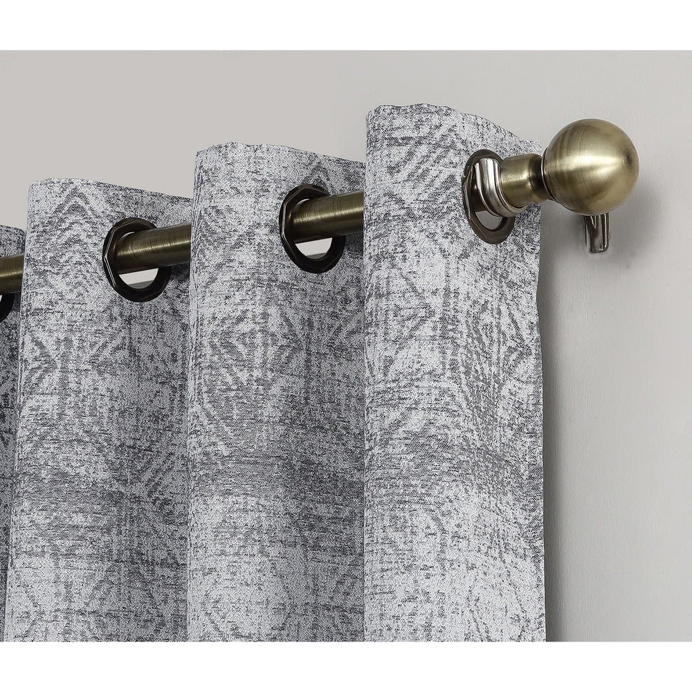 Sun Zero Darren Distressed Global Blackout Lined Grommet Curtain Panel, Single Panel