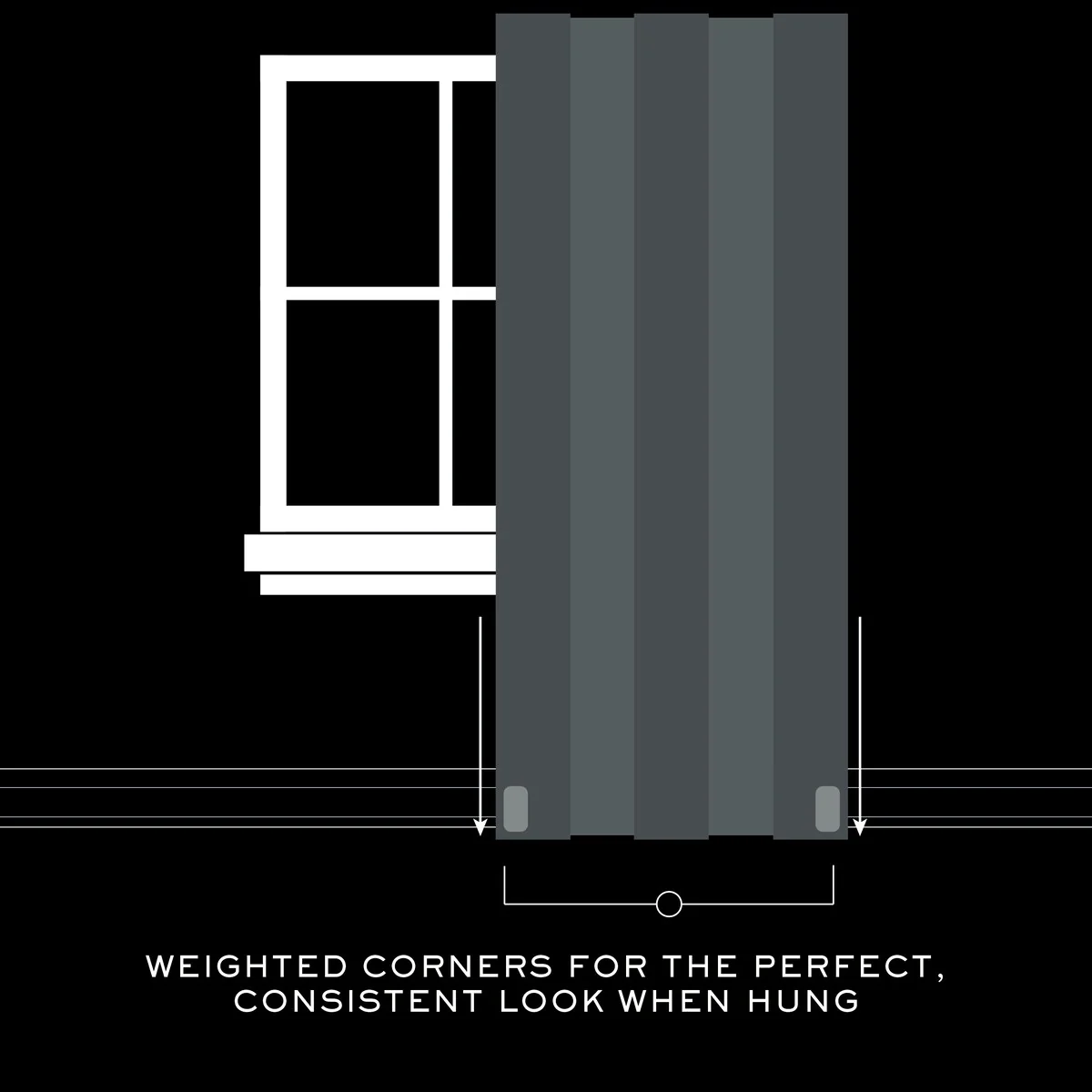 Lauren Ralph Lauren Herringbone 100% Blackout Back Tab/Rod Pocket Single Curtain Panel