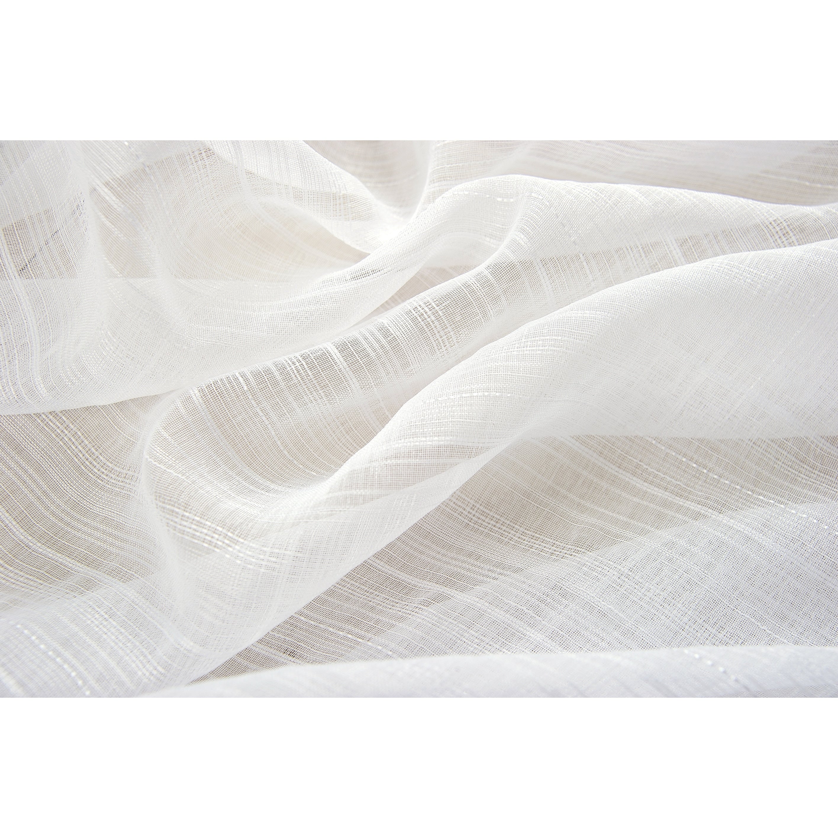 Erica Striped Doily Single Grommet Curtain Panel - (1x) 54 x 90 in. - (1x) 54 x 90 in.