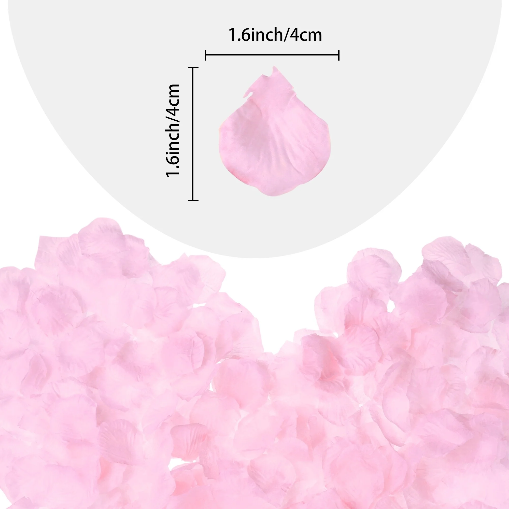 1000 Pieces Artificial Silk Rose Petals Fake Flower Decor for Wedding, Engagement, Party 1.6