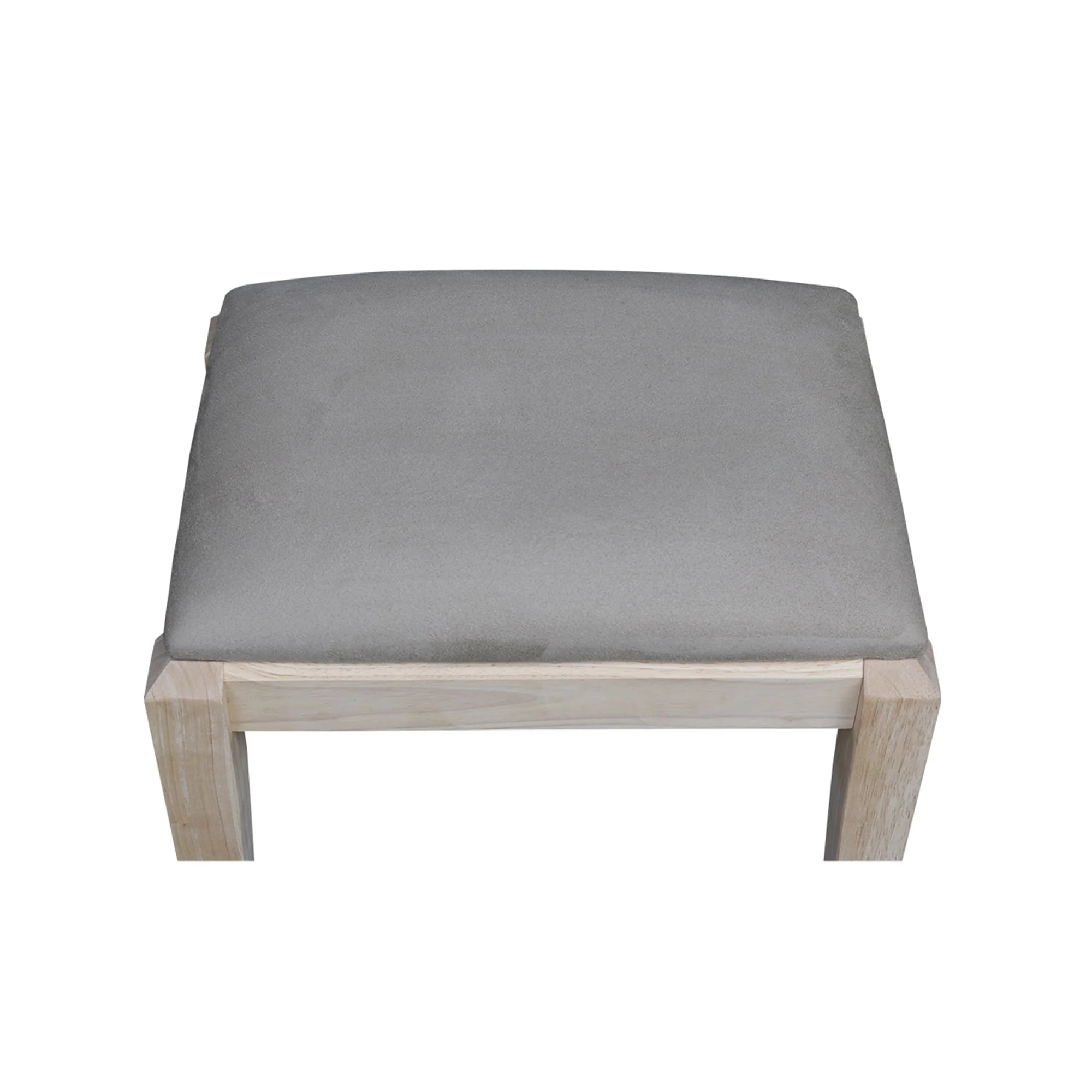 Solid Wood Upholstered Vanity Bench - N/A