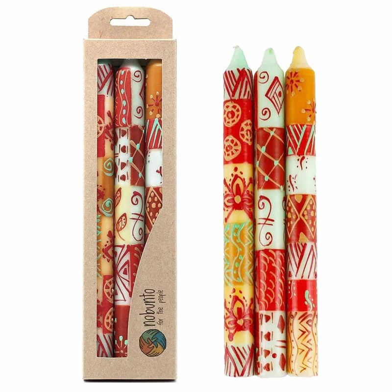 Hand Painted Dinner Candles in