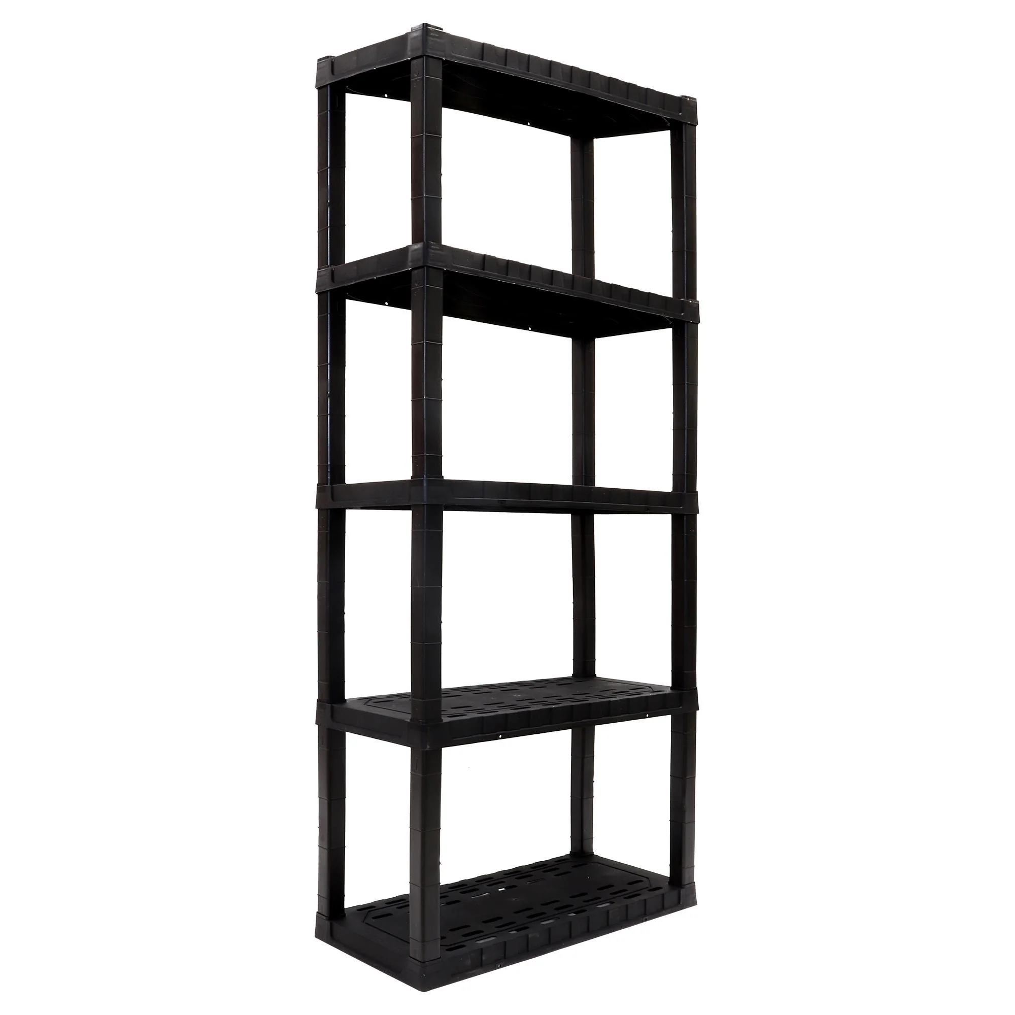 Oskar 5-Tier Heavy Duty Shelving Unit W30 x D14 x H75 Home Storage Black