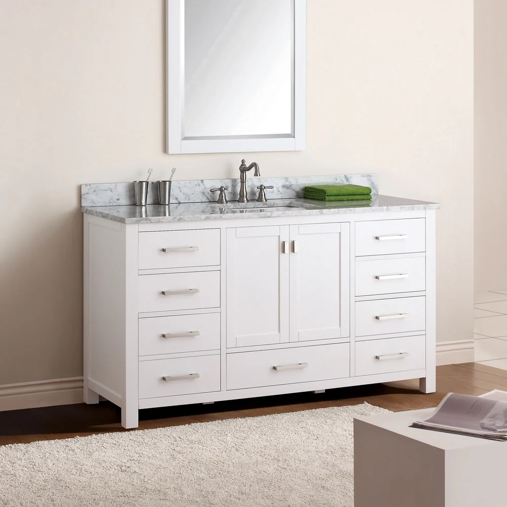 Avanity Modero 60-inch Single Vanity Only in White