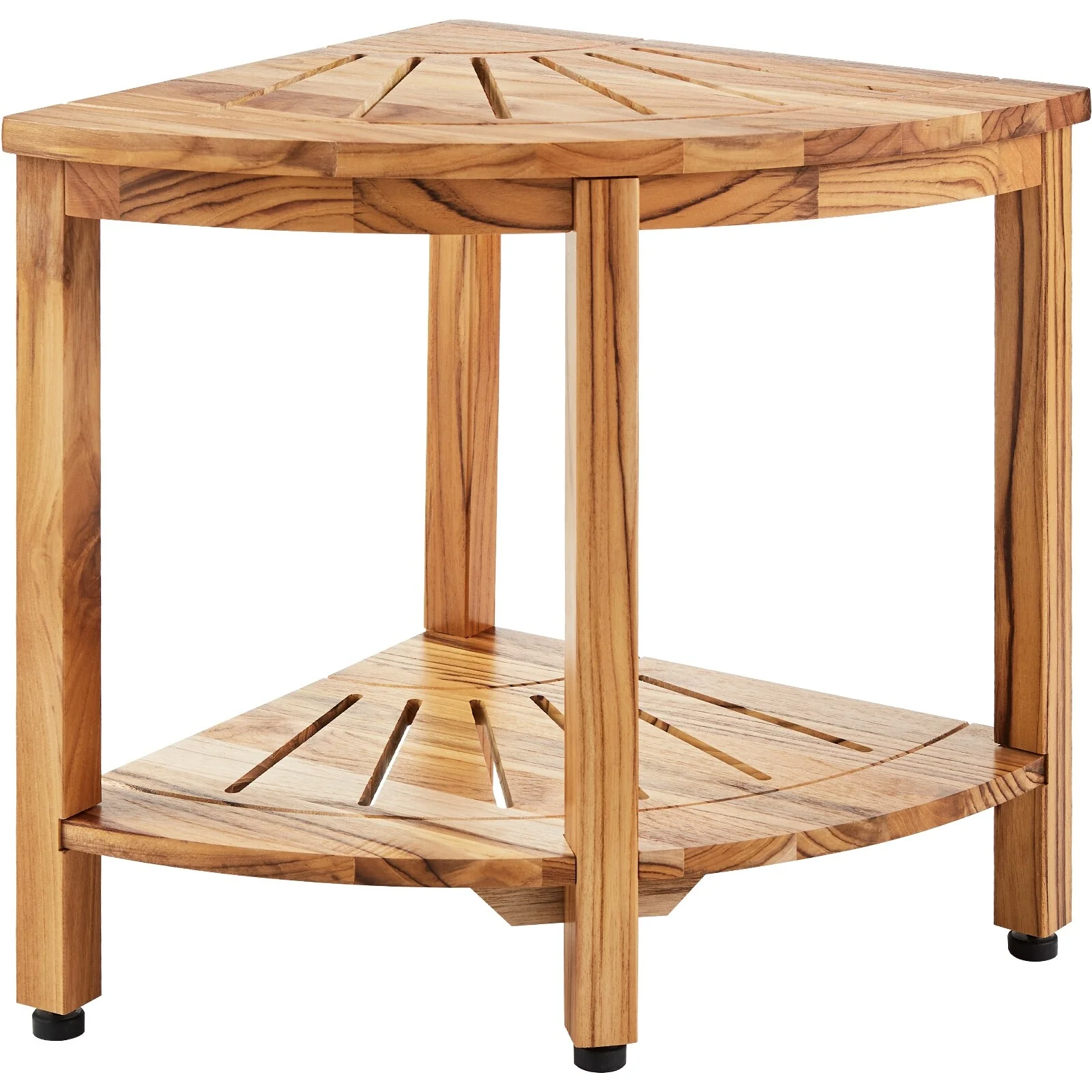 Corner Shower Bench with Storage Shelf, Shower Stool for Inside & Outside Shower, for Bathroom