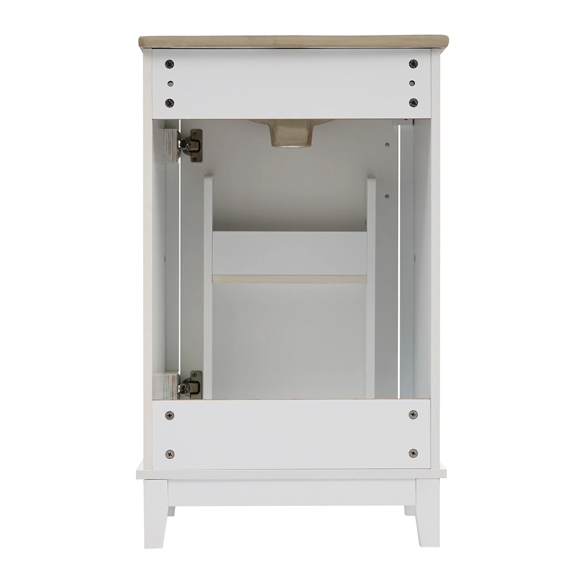 20 Inch Modern Bathroom Vanity with Ceramic Sink Small Space Cabinet