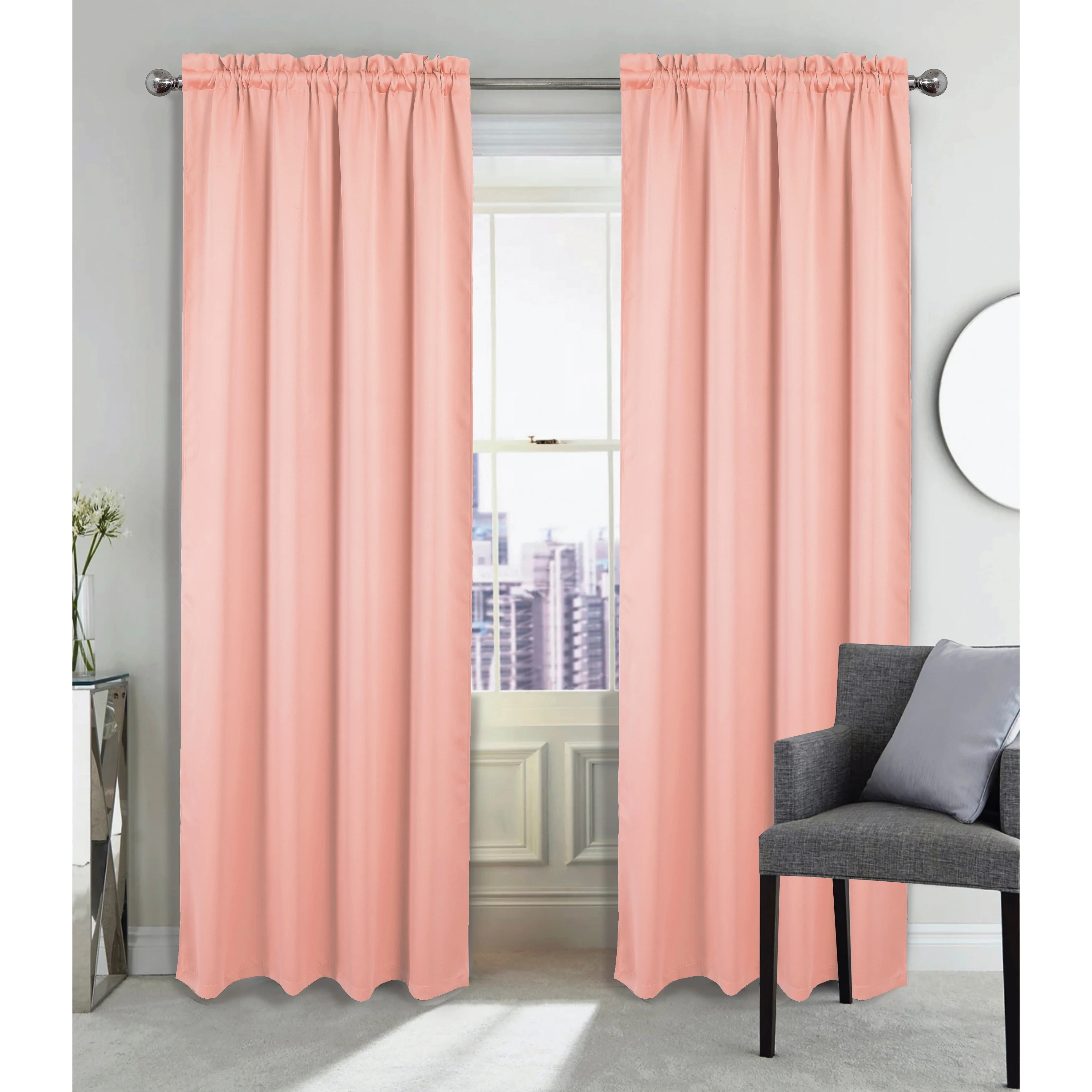 Twilight Room Darkening Rod Pocket Window Curtain 84