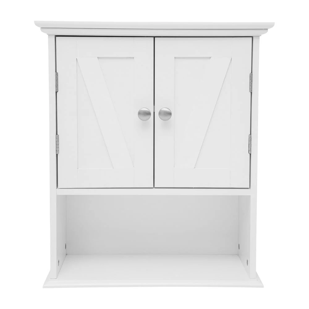 Farmhouse Wall Mount Medicine Cabinet with Adjustable Shelf and Dual Doors