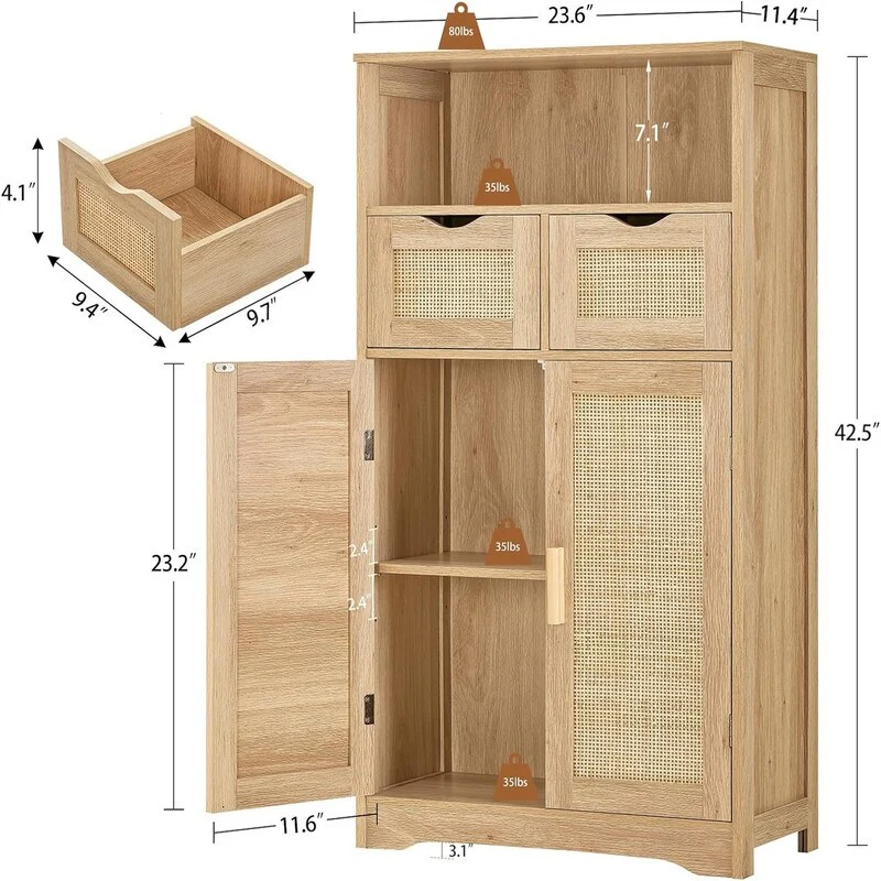 Bathroom Wall Cabinet - 11.8