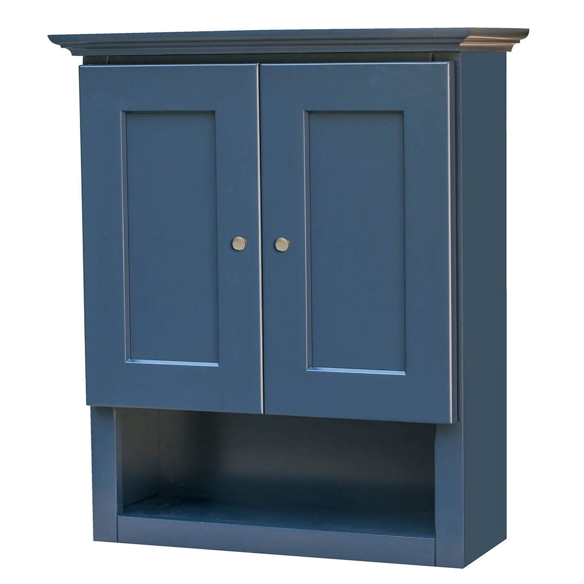 Blue Shaker Bathroom Wall Cabinet - 21
