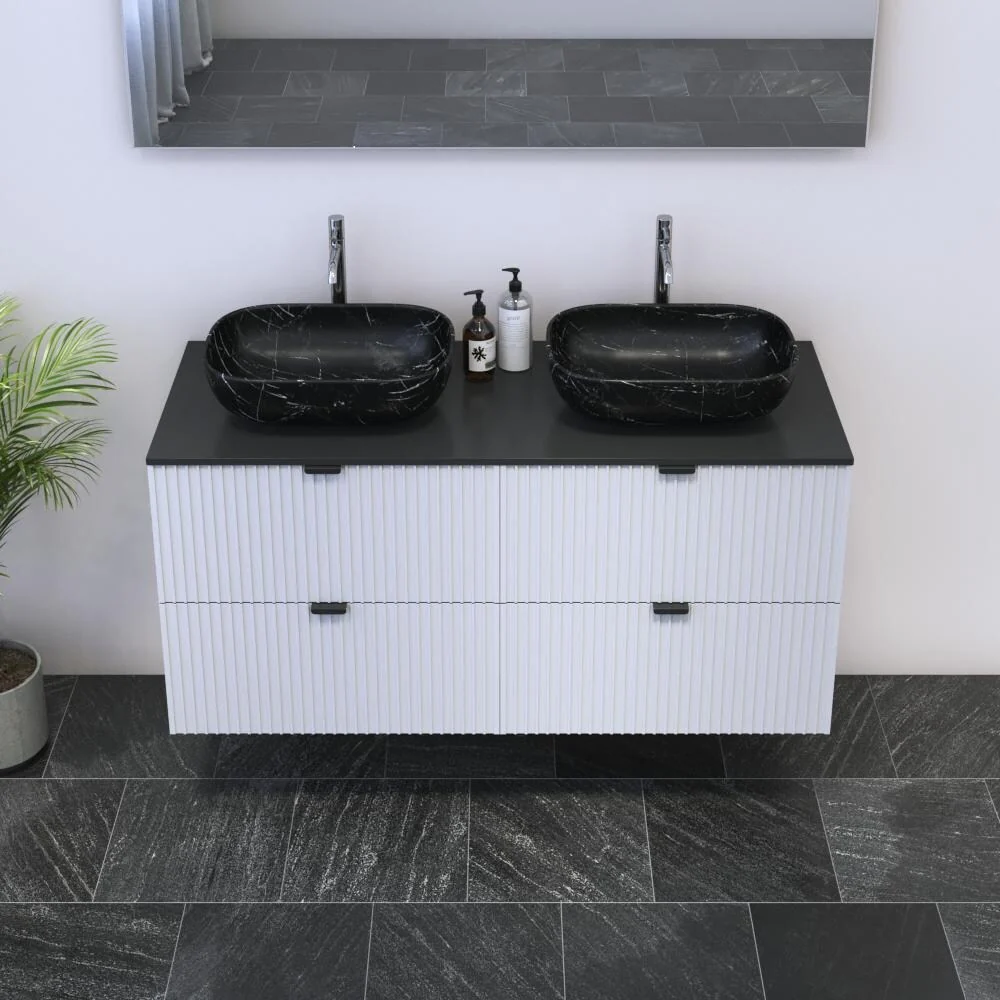 Nicole 4S 120 Double Sink Floating Bathroom Vanity (48