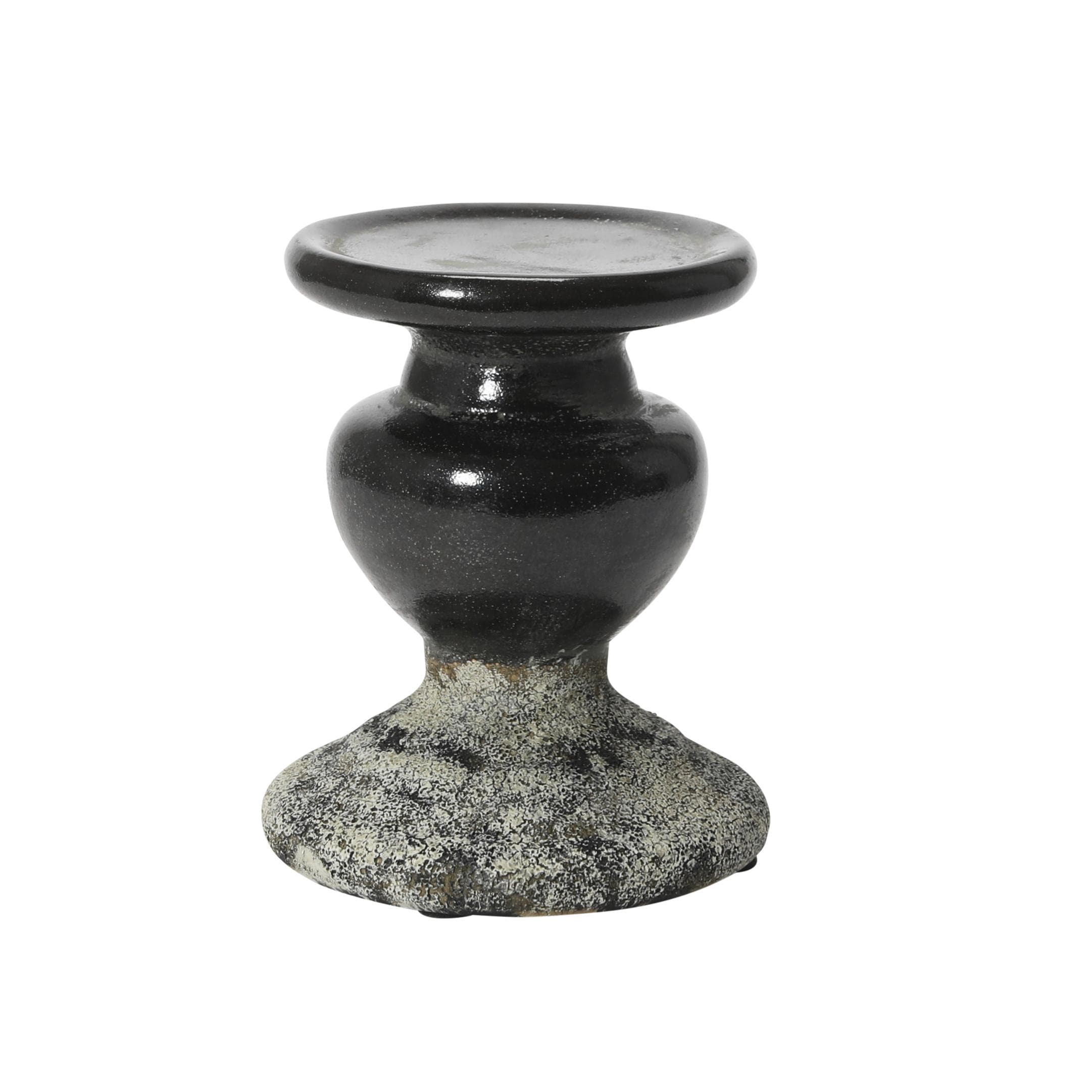 Sculptural Terracotta Pillar Candle Holder