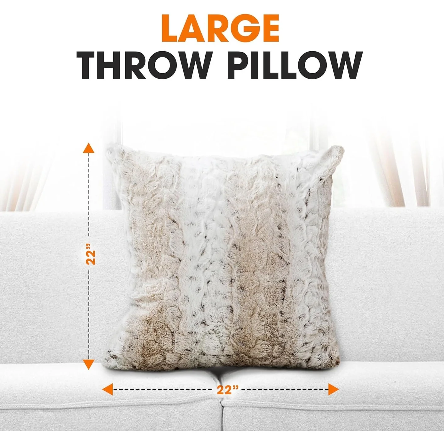 Cheer Collection Embossed Faux Fur Throw Pillows