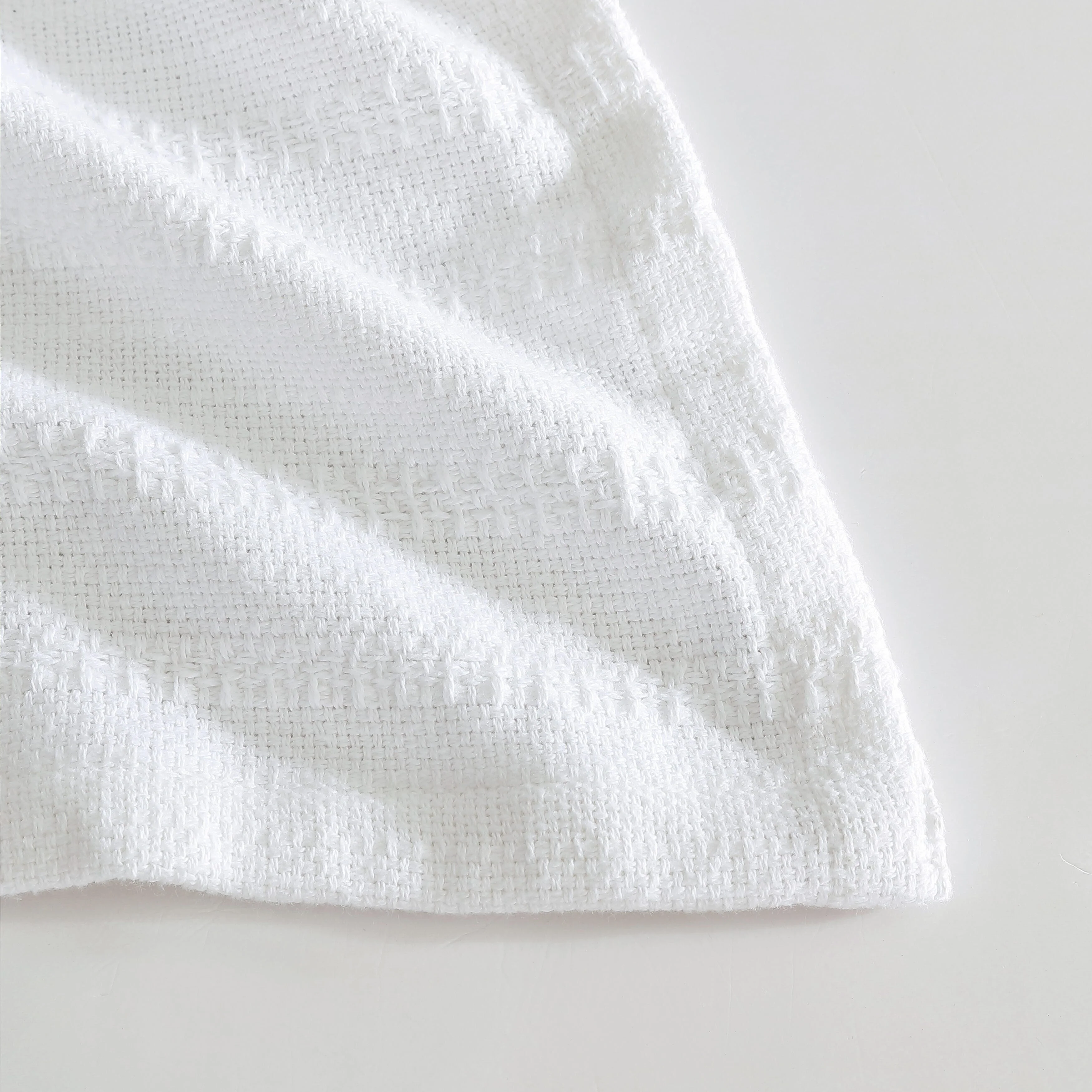 Eddie Bauer Variegated Weave Stripe Cotton Reversible Blanket