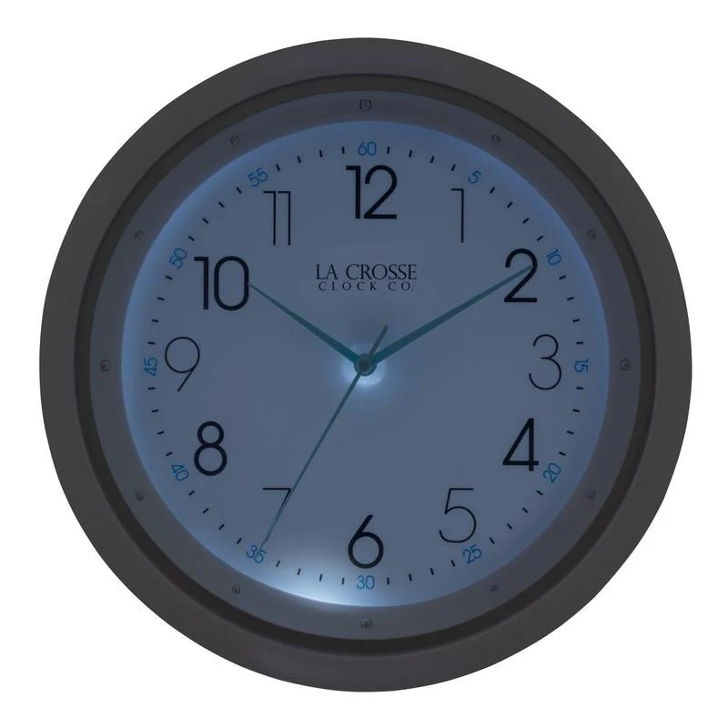 La Crosse Clock 10 Inch Night Vision Quartz Wall Clock