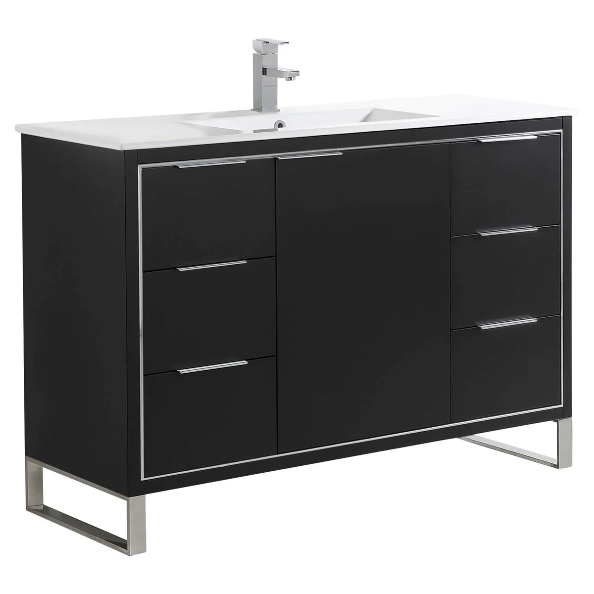Fine Fixtures Opulence Collection Bathroom Vanity with White Ceramic Sink