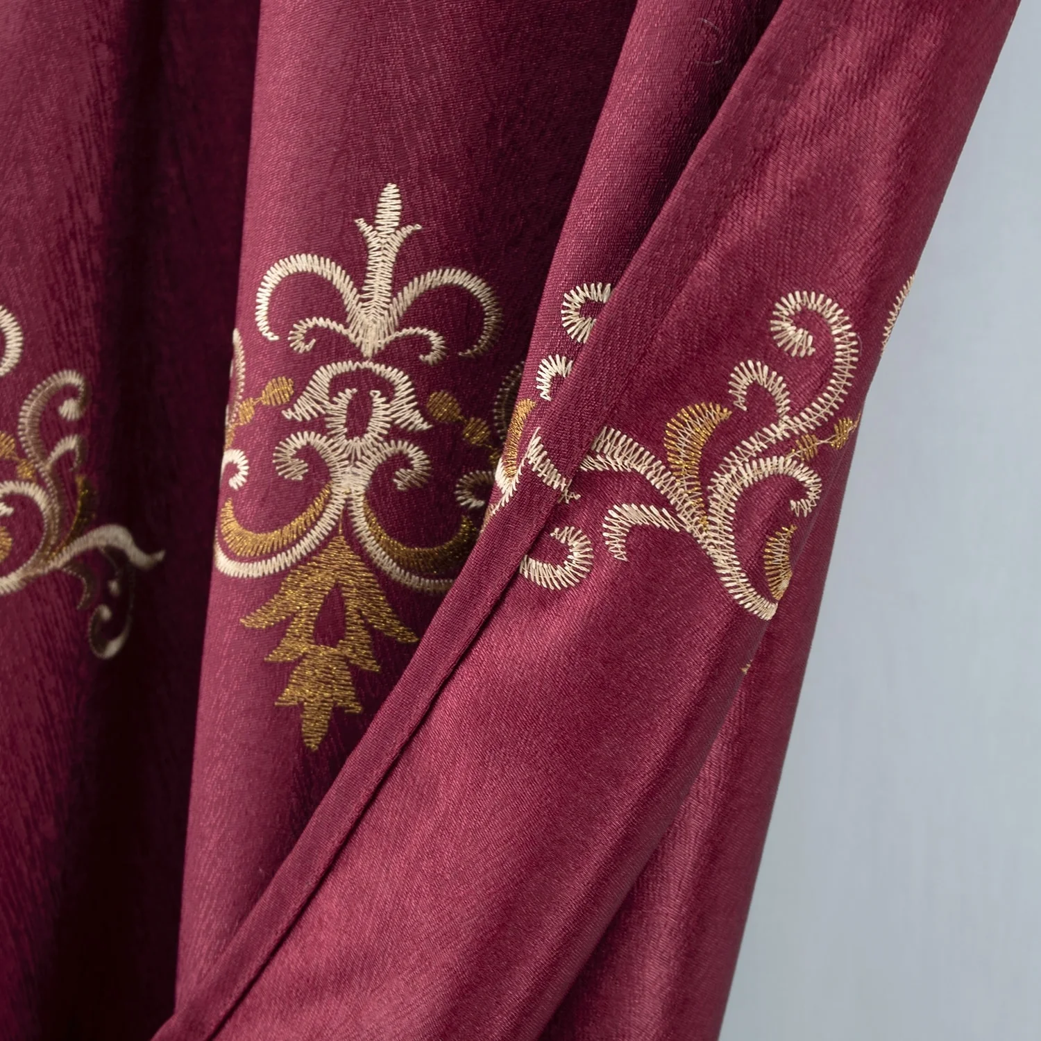 Betsy Macrame Embroidered Window Curtain Panel