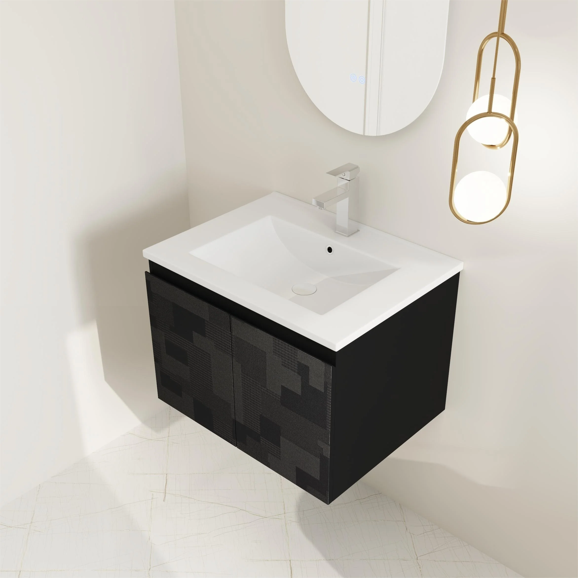 BNK 24/30/48 Inch Double Sink Bathroom Vanity with Soft Close Door