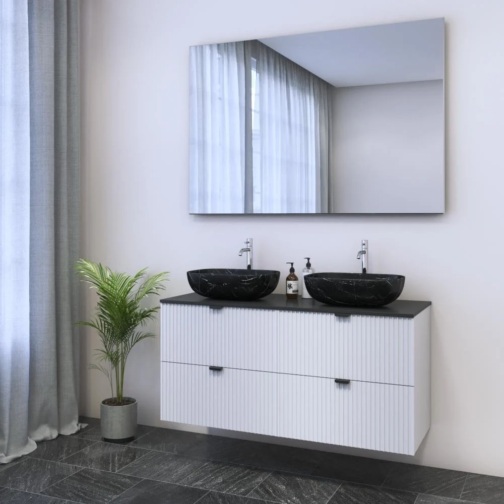 Nicole 4S 120 Double Sink Floating Bathroom Vanity (48