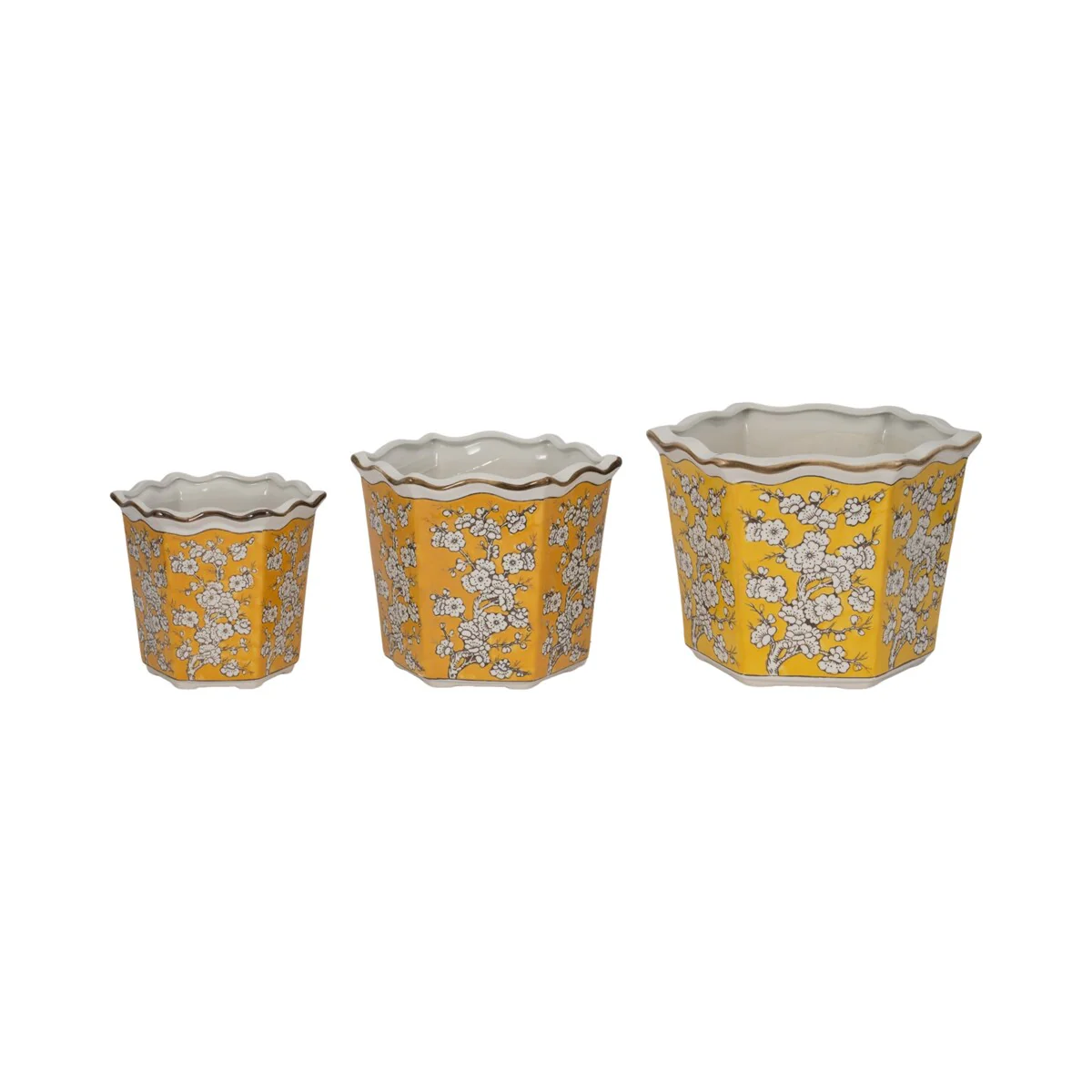 Sagebrook Home Ceramic Planter Set of 3 - 12