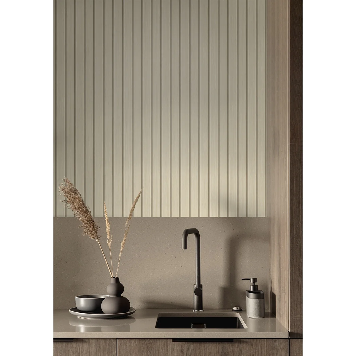 Stacy Garcia Home Faux Wooden Slats Peel and Stick Wallpaper