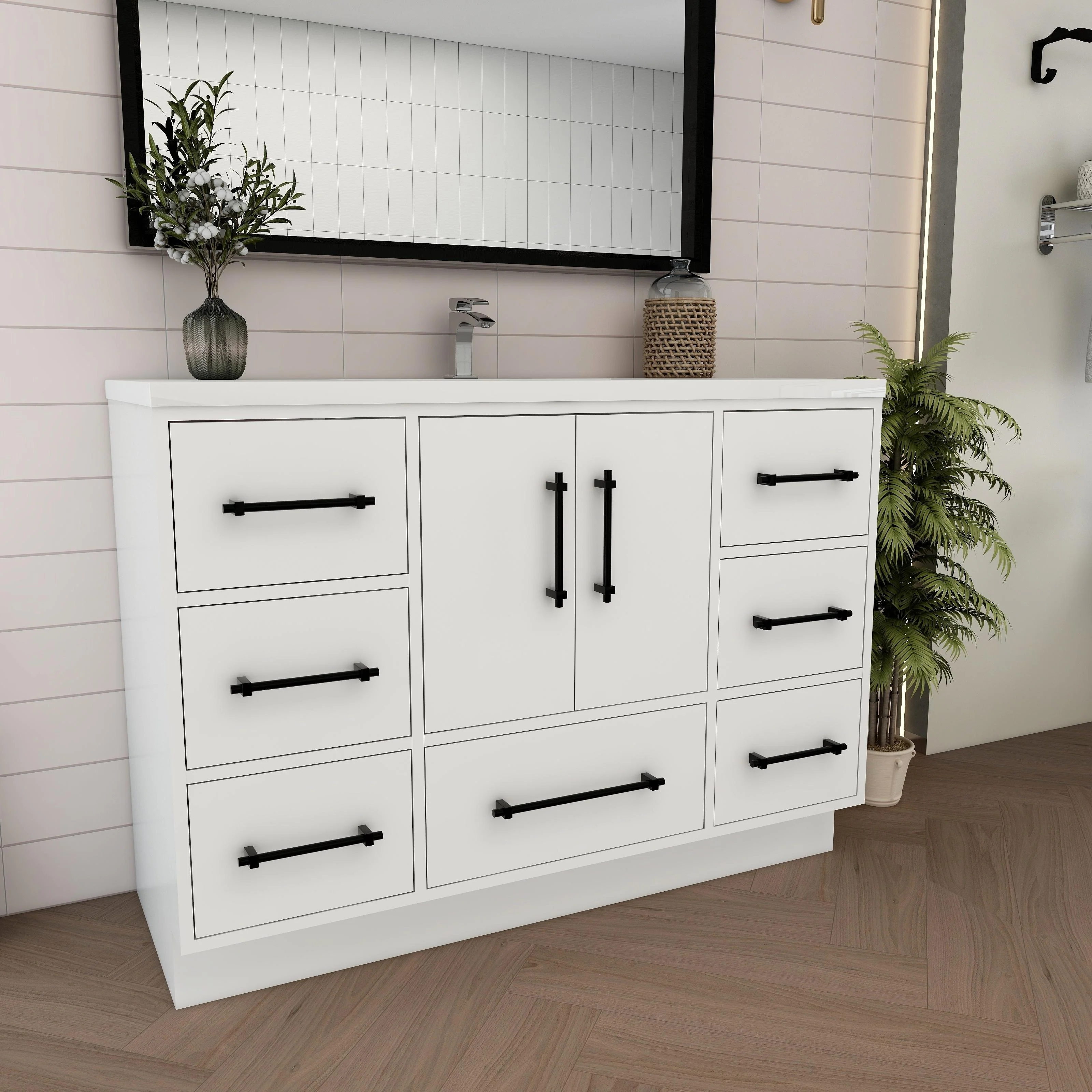 Victoria 48'' Freestanding Vanity with Reinforced Acrylic Sink - 47.5