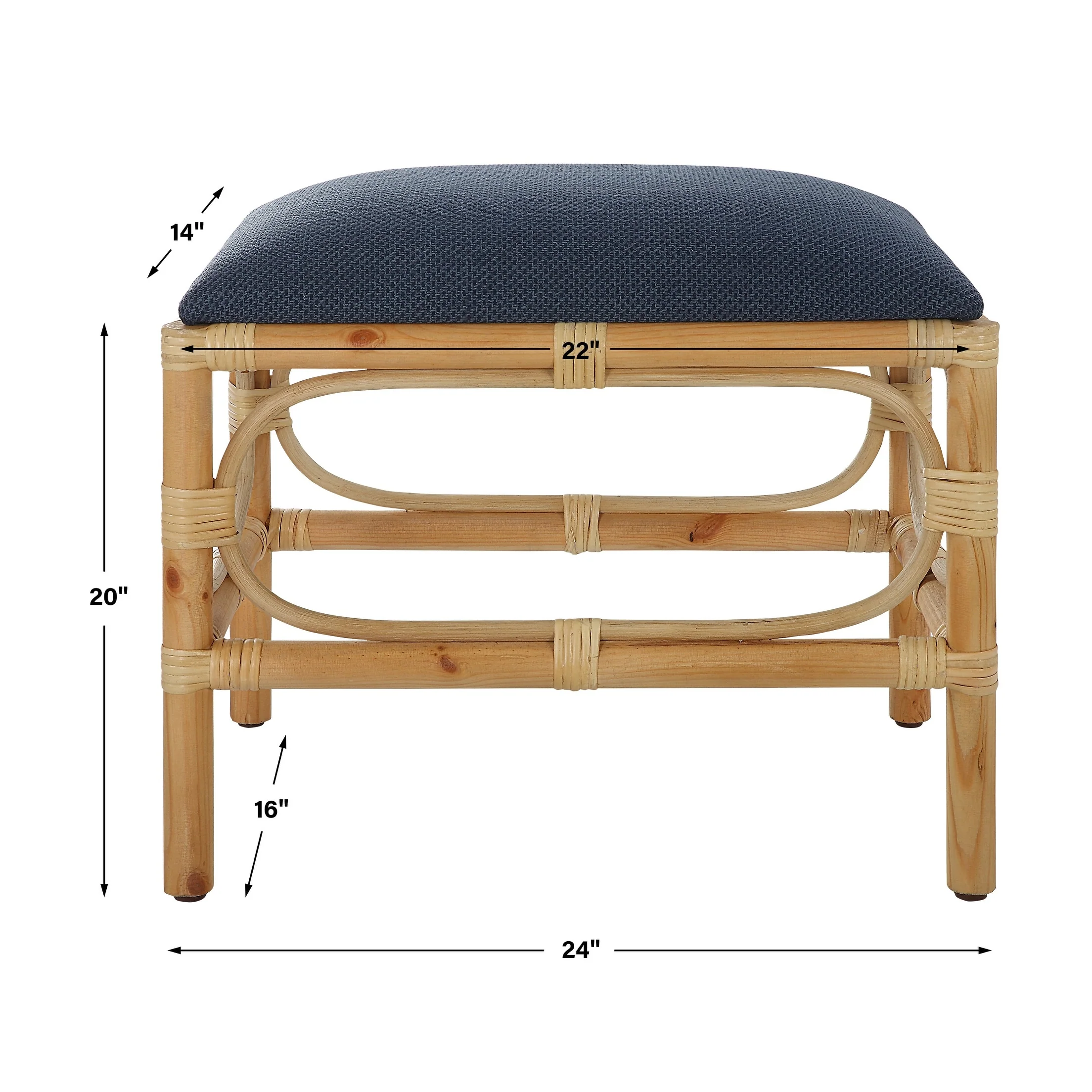 Uttermost Laguna Small Striped Bench