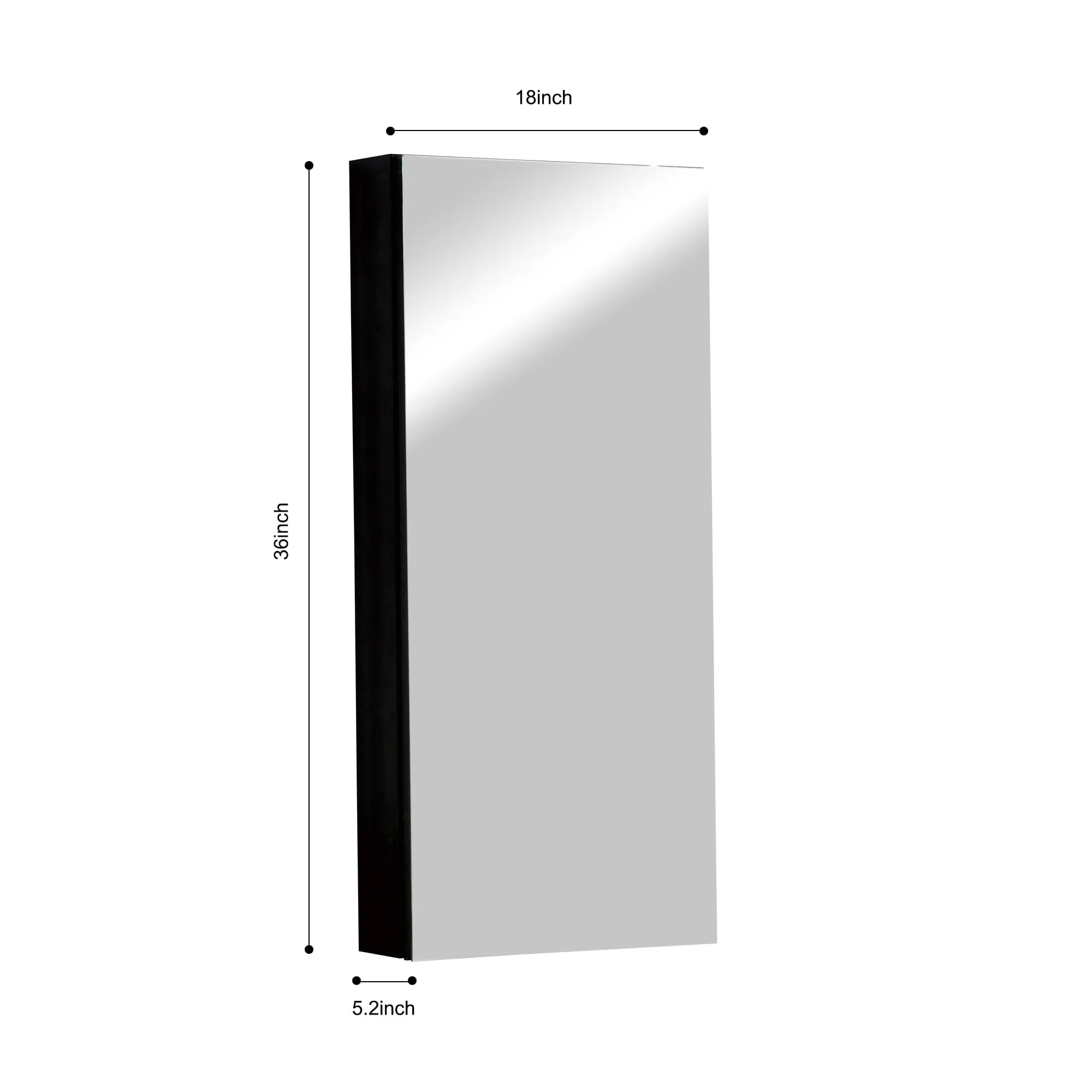 Single Door Recessed or Surface Mount Medicine Cabinet