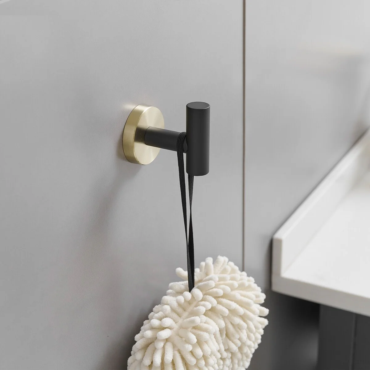 Bathroom Robe Hook Round Towel Hook in Stainless Steel(2-Pack)