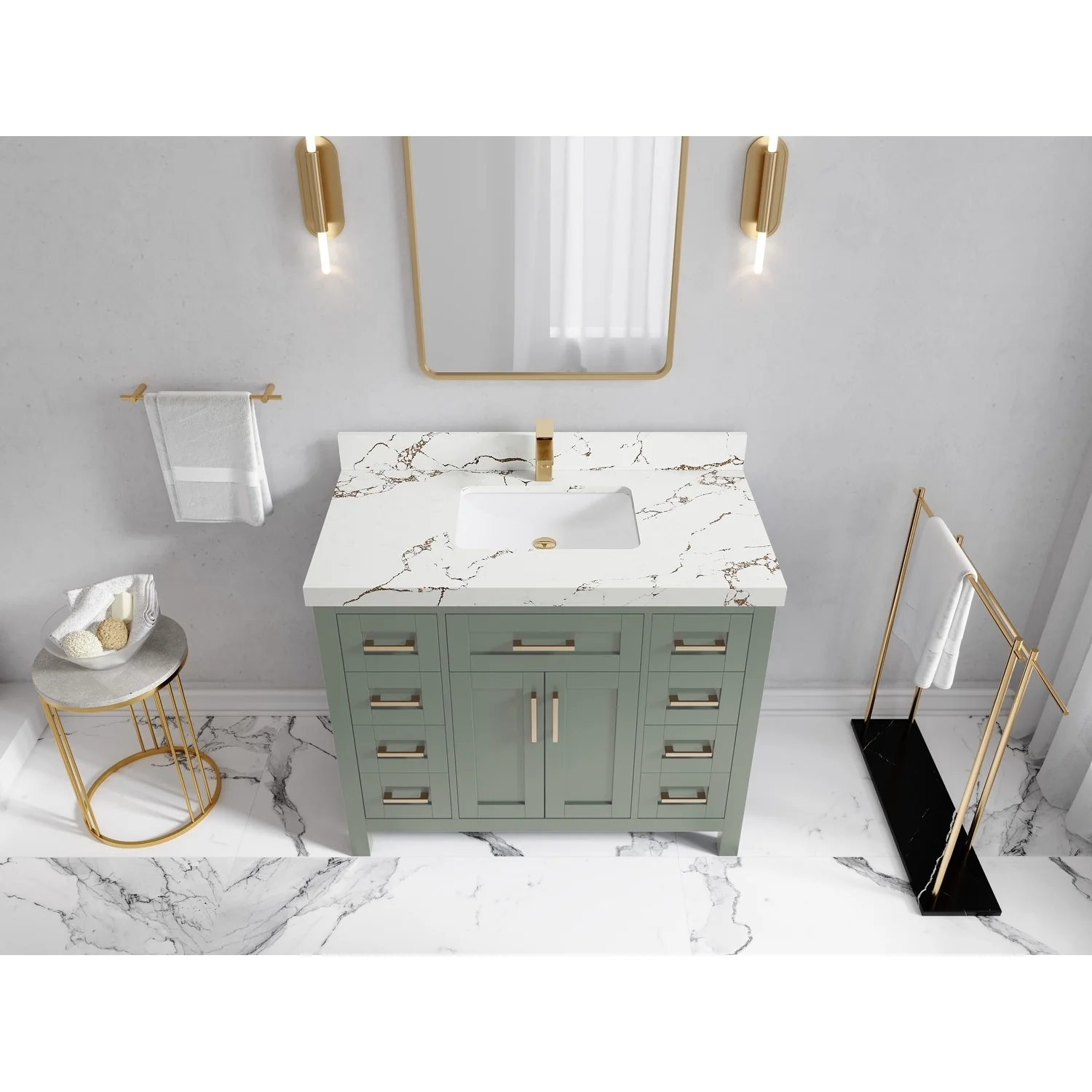Willow Collections 42 in. W x 22 in. D Cambridge Single Sink Bathroom Vanity with Countertop